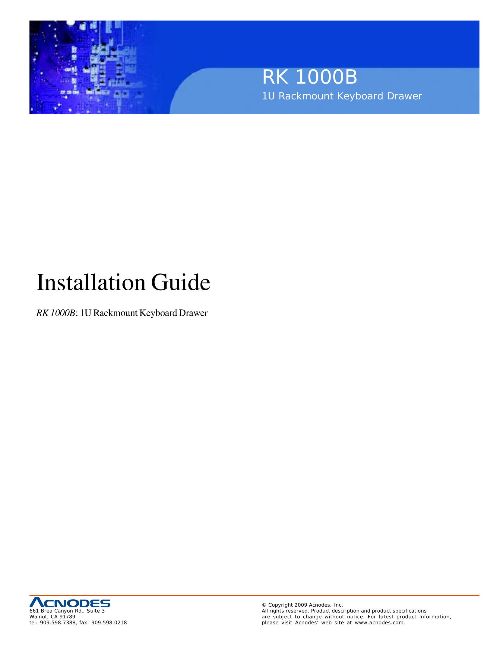 Acnodes RK 1000B Computer Hardware User Manual