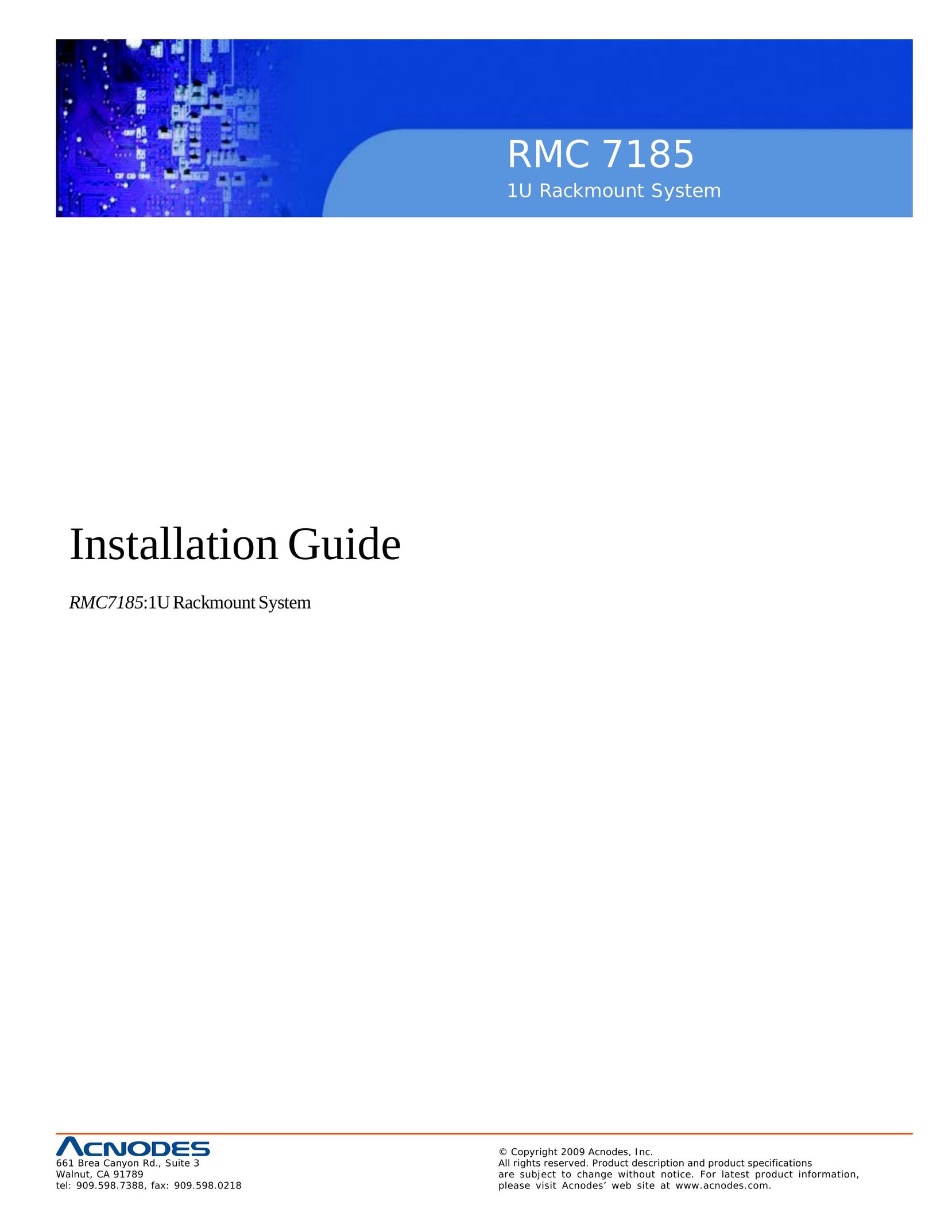 Acnodes RMC 7185 Computer Hardware User Manual