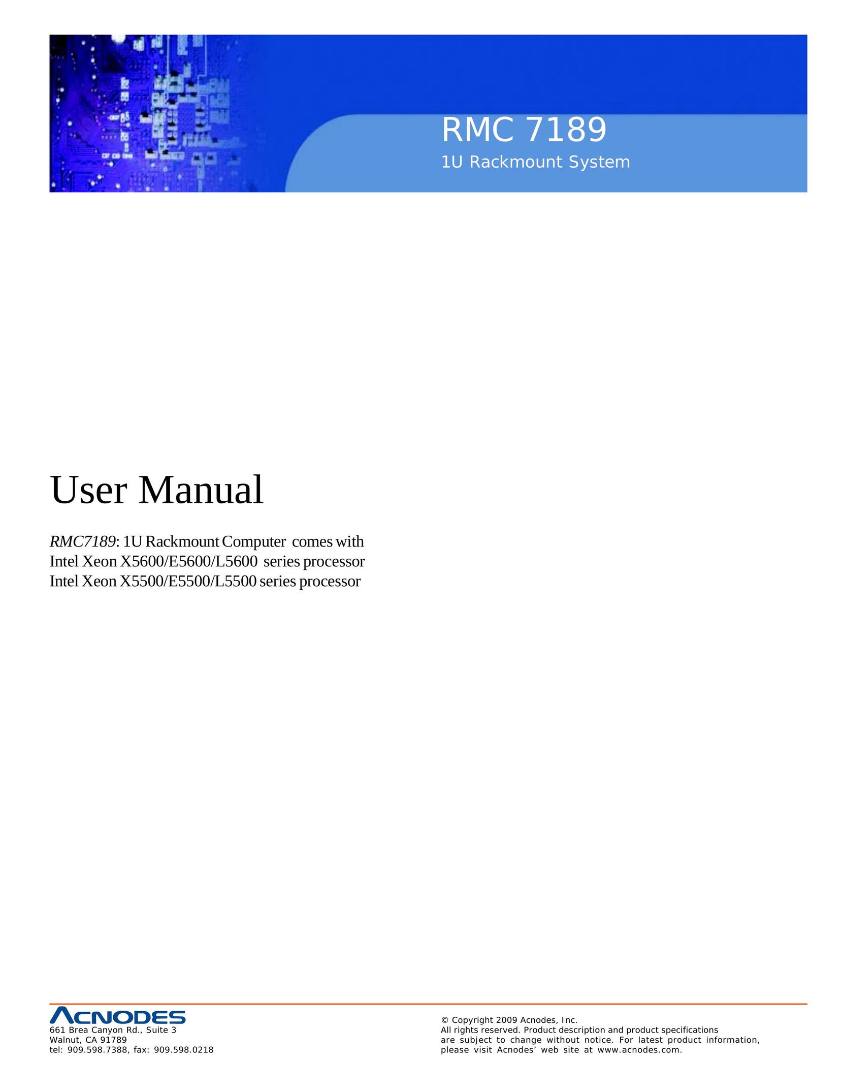 Acnodes RMC 7189 Computer Hardware User Manual