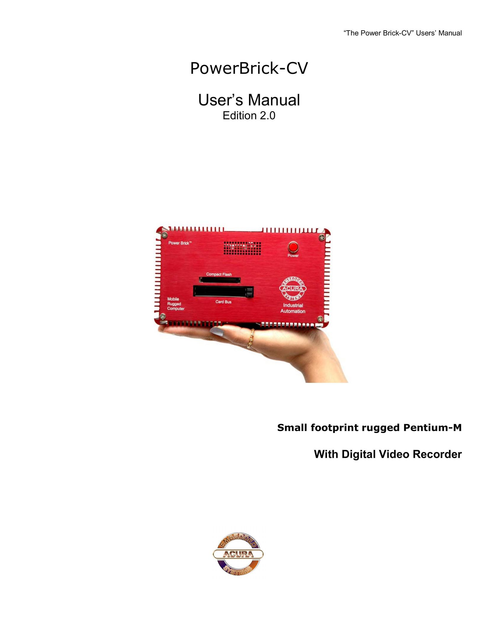 Acura Embedded Power Brick-CV Computer Hardware User Manual
