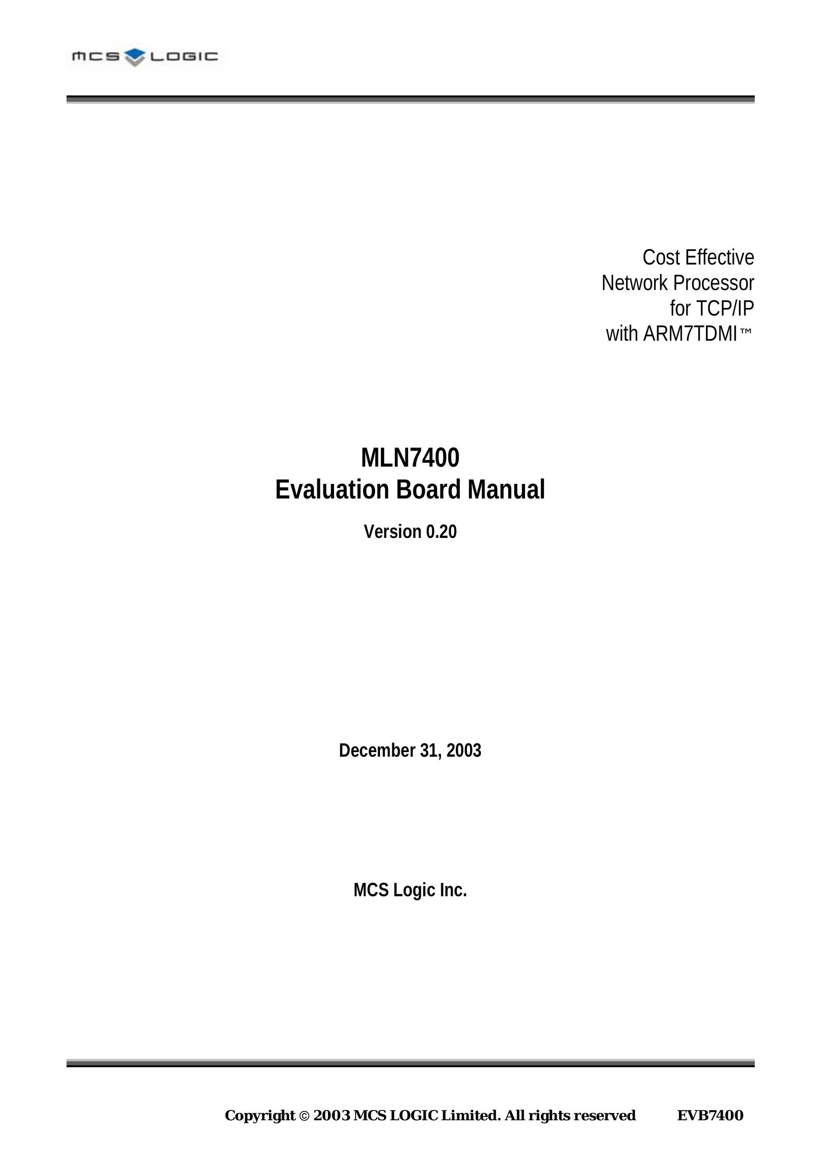 ADC MLN7400 Computer Hardware User Manual