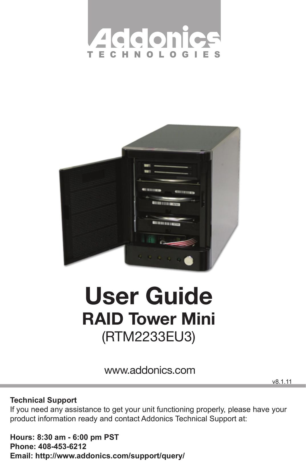 Addonics Technologies RTM2233EU3 Computer Hardware User Manual