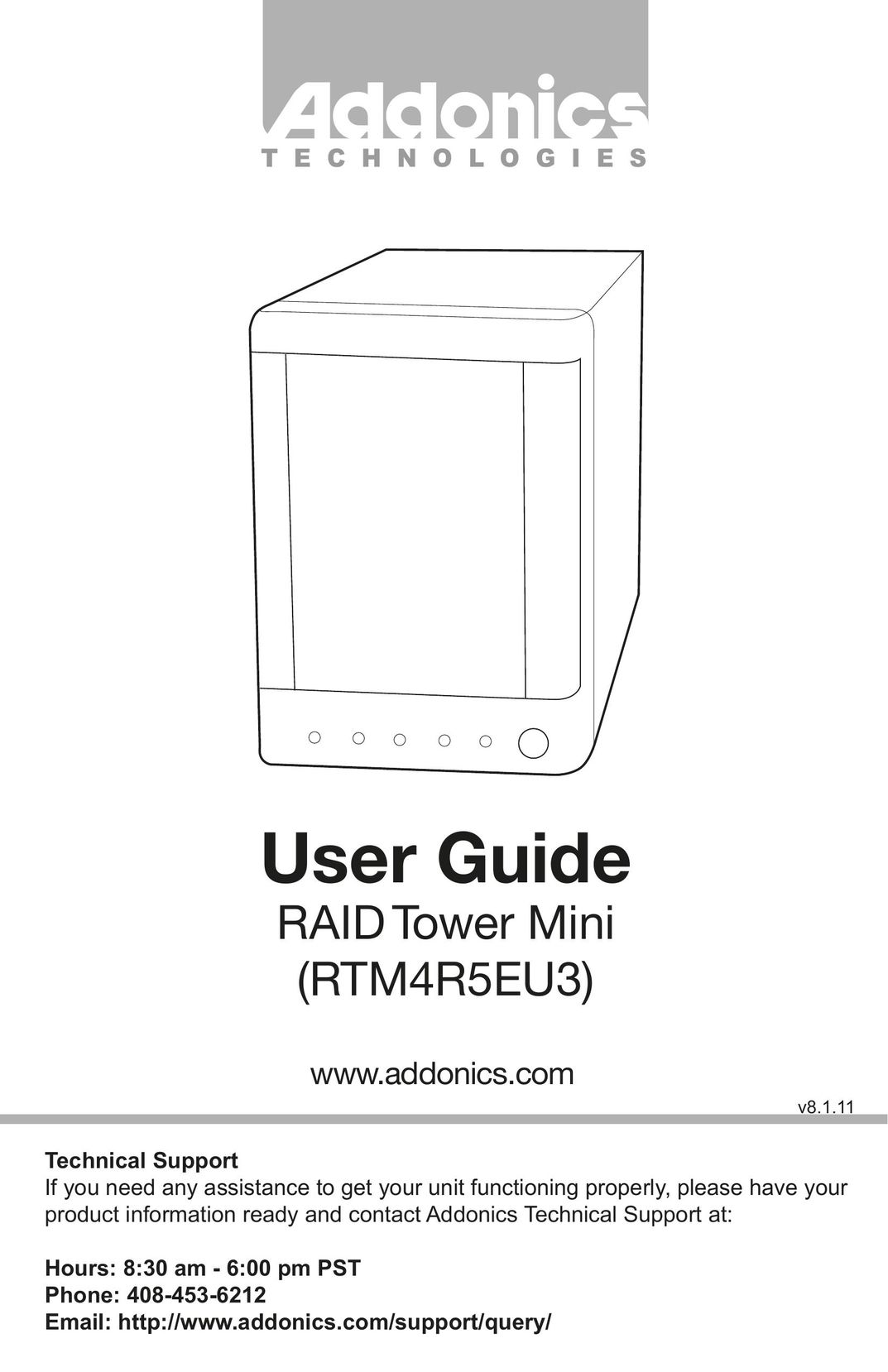 Addonics Technologies RTM4R5EU3 Computer Hardware User Manual