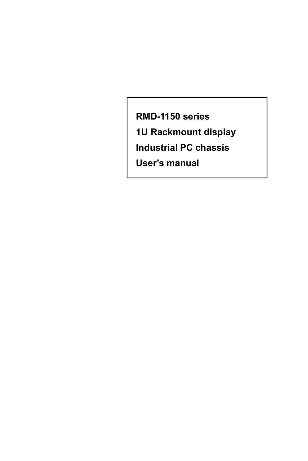 Advantech RMD-1150 Computer Hardware User Manual