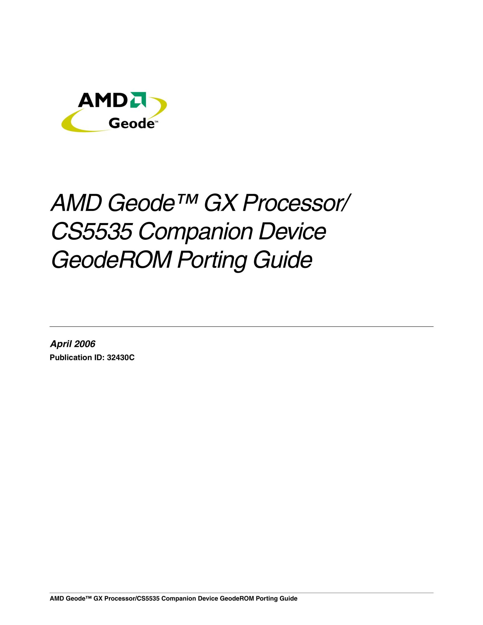AMD CS5535 Computer Hardware User Manual