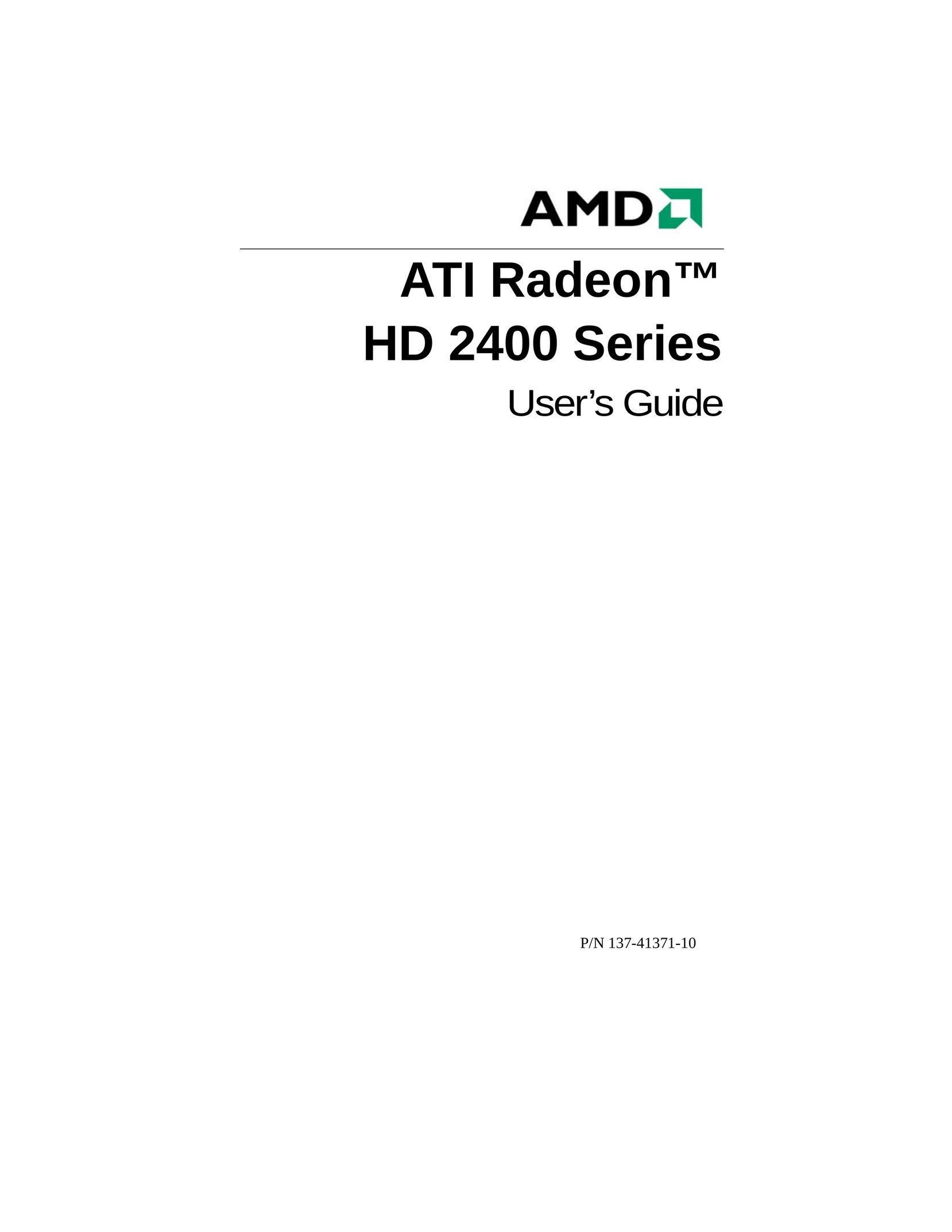 AMD HD 2400 Computer Hardware User Manual