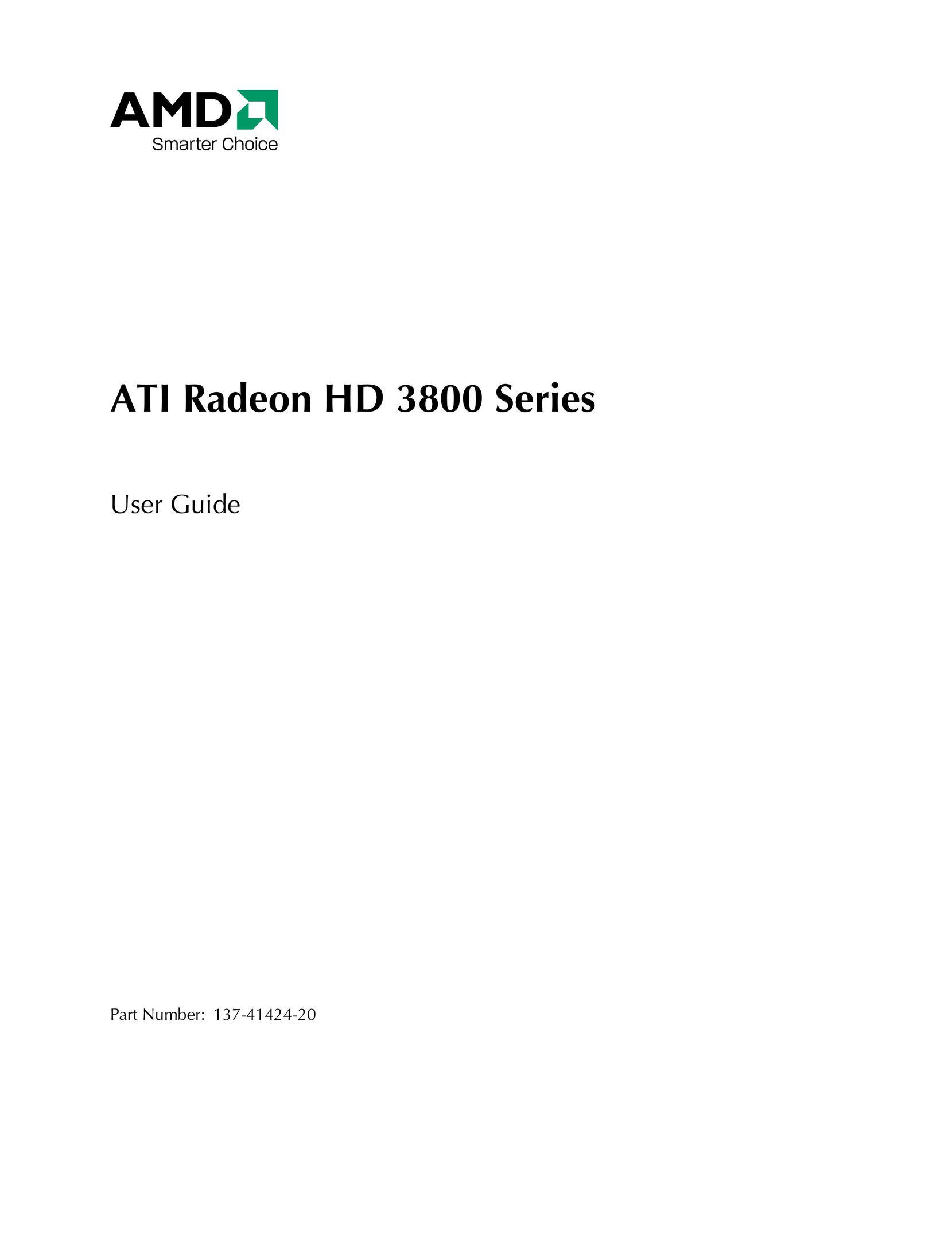 AMD HD 3800 Computer Hardware User Manual