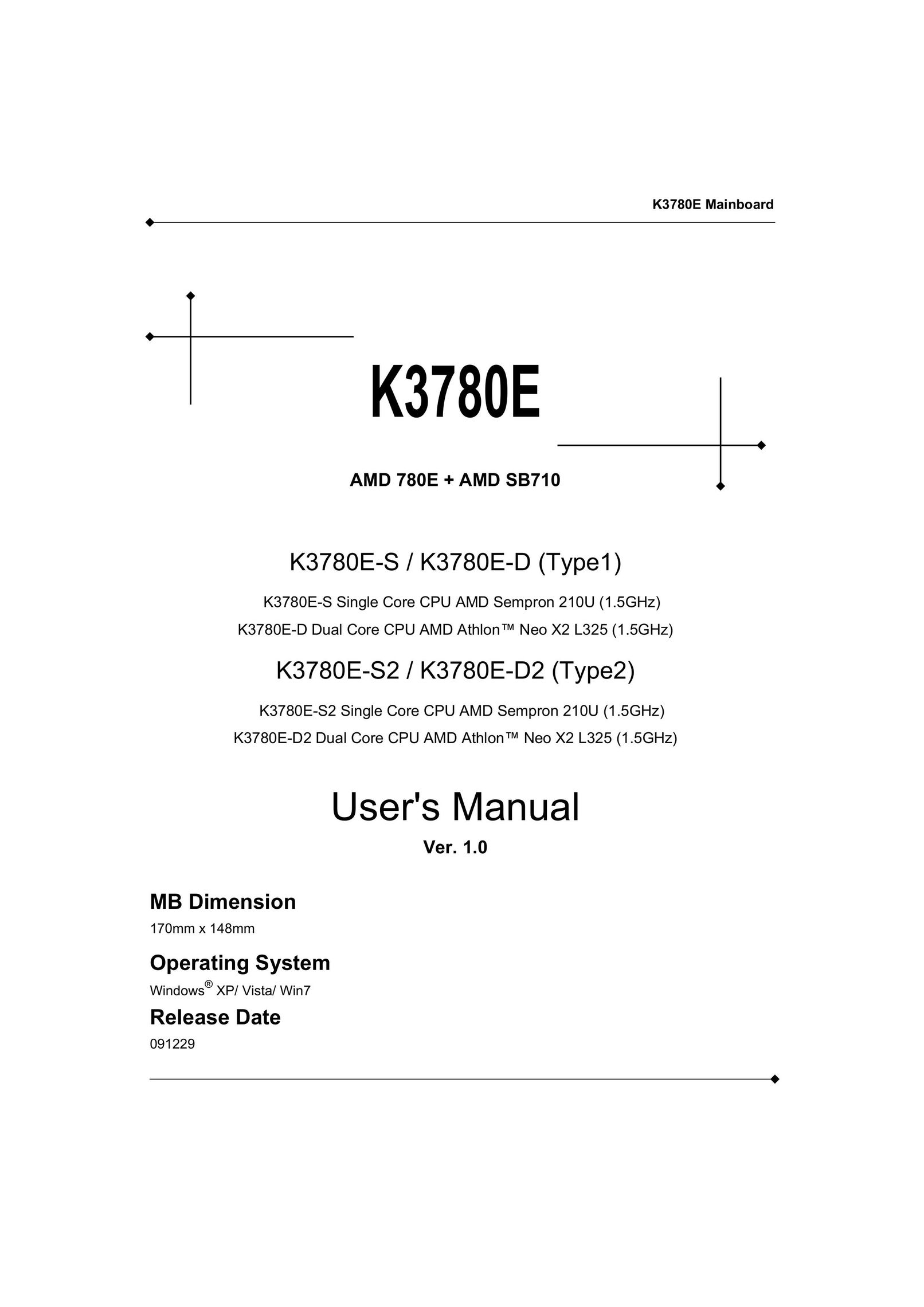 AMD K3780E-D Computer Hardware User Manual