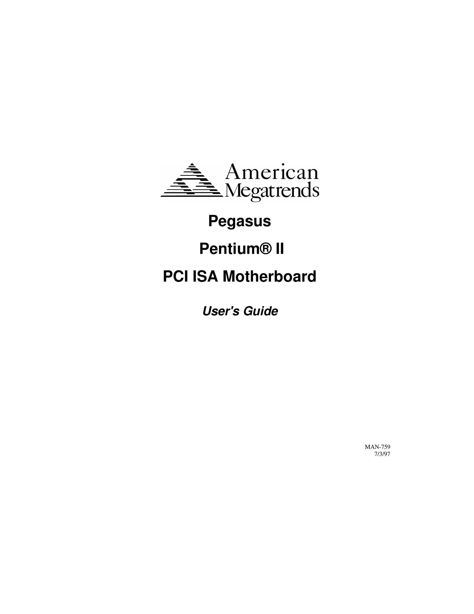 American Megatrends MAN-759 Computer Hardware User Manual