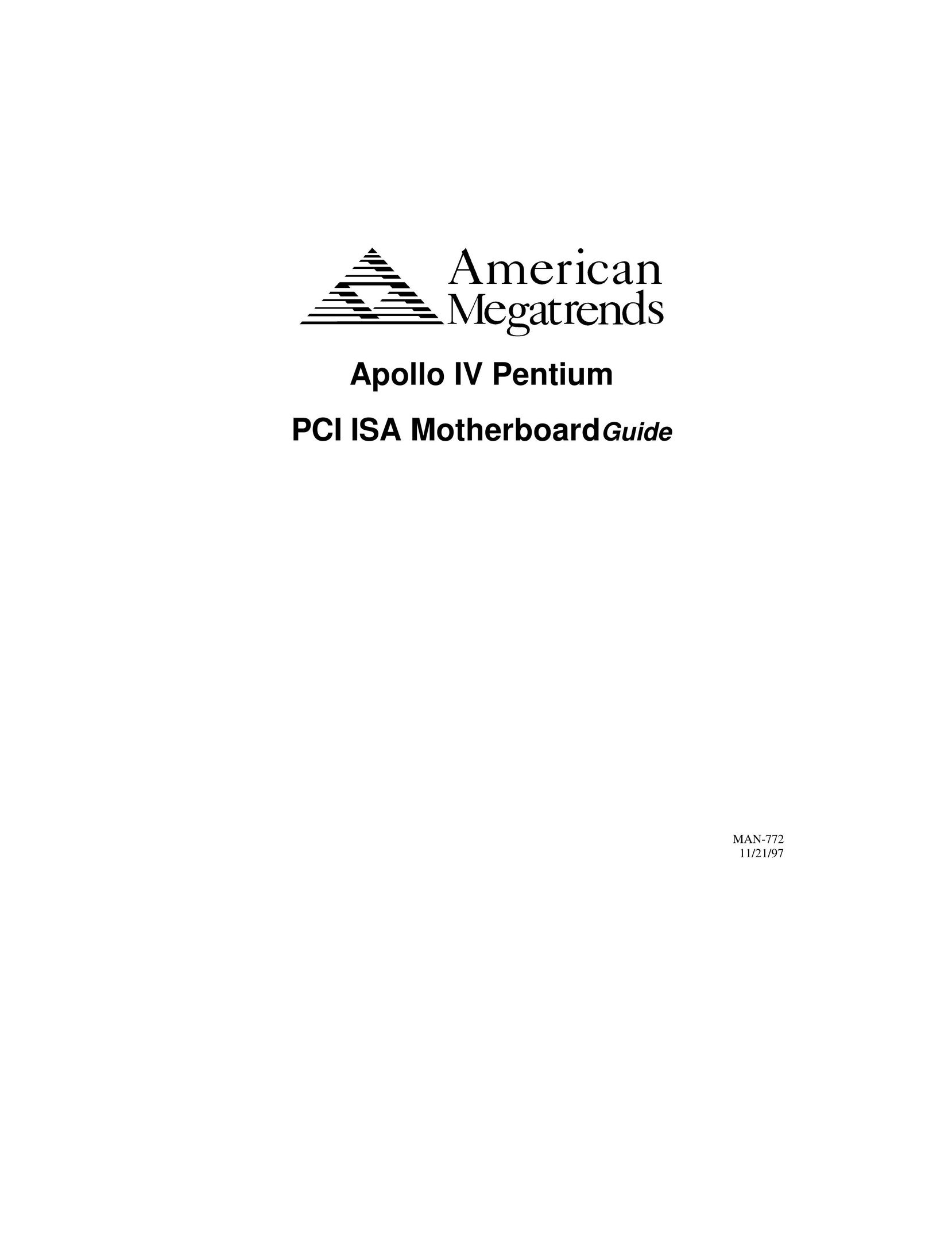 American Megatrends MAN-772 Computer Hardware User Manual