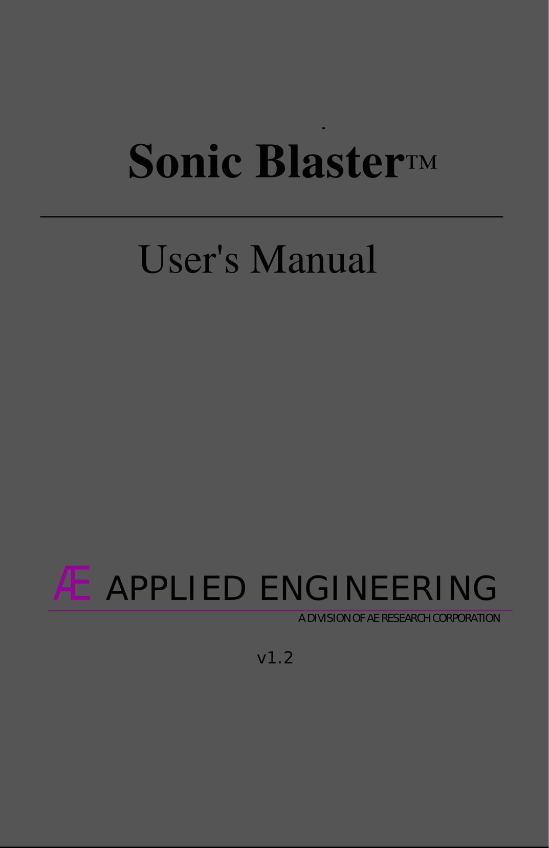 Apple Sonic Blaster Computer Hardware User Manual