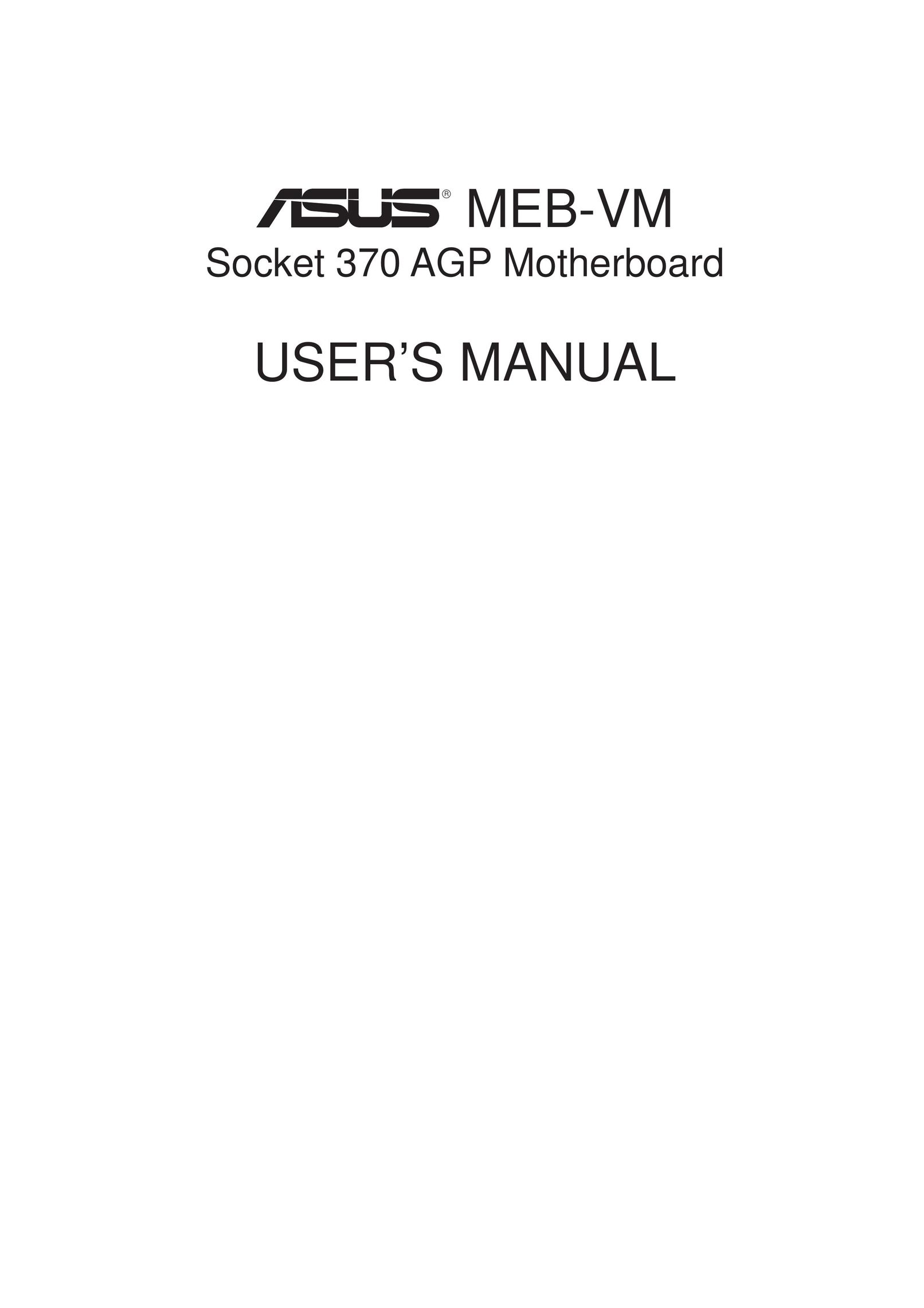 Asus 370 AGP Computer Hardware User Manual