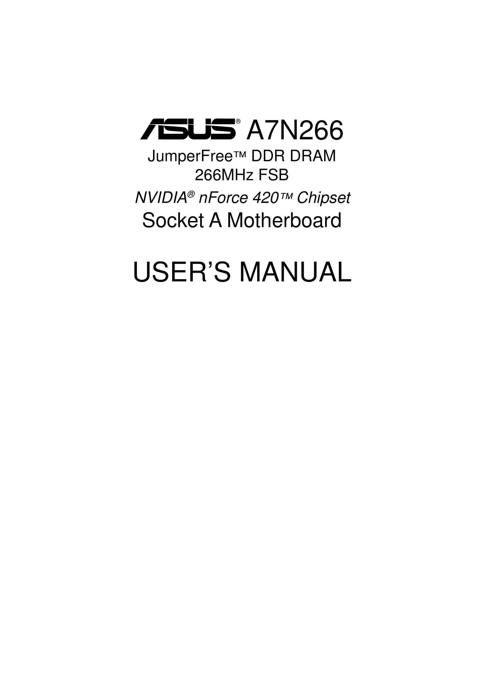 Asus A7N266 Computer Hardware User Manual