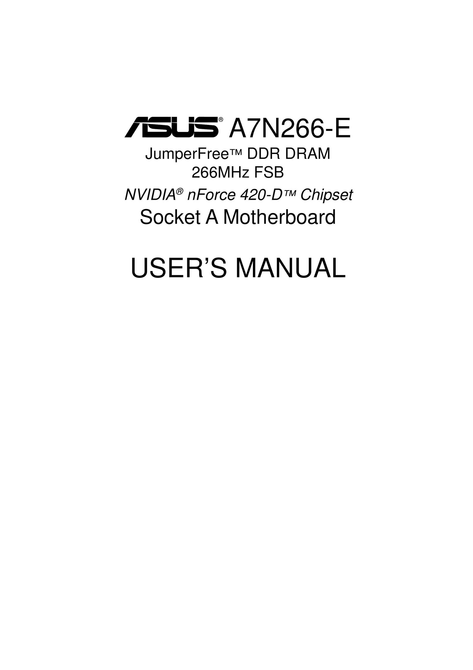 Asus A7N266-E Computer Hardware User Manual