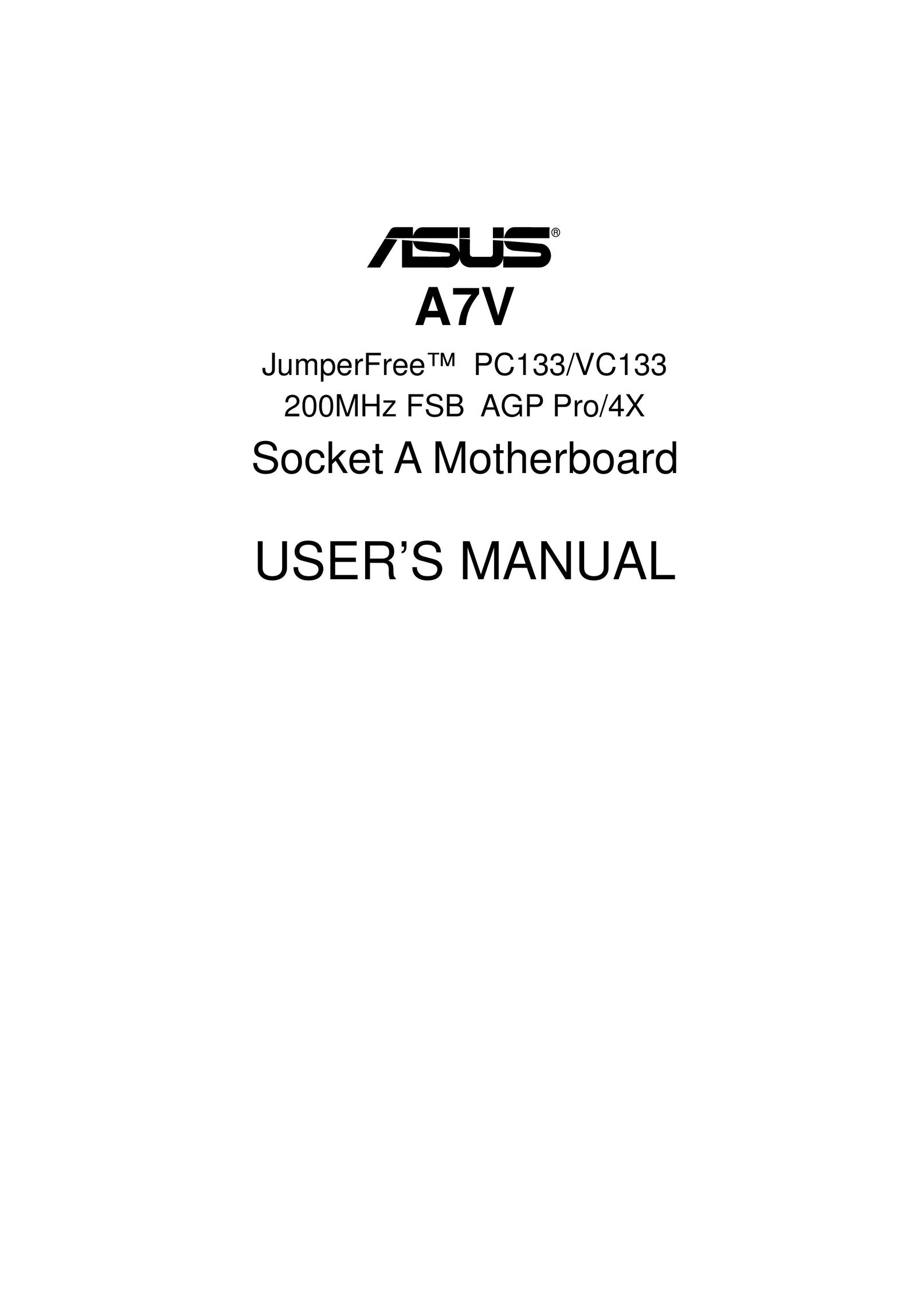 Asus A7V Computer Hardware User Manual