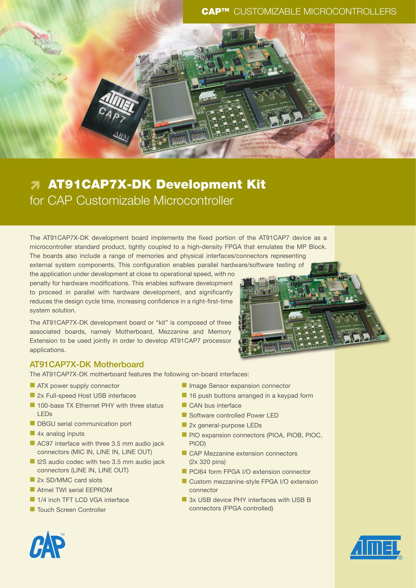 Atmel AT91CAP7X-DK Computer Hardware User Manual
