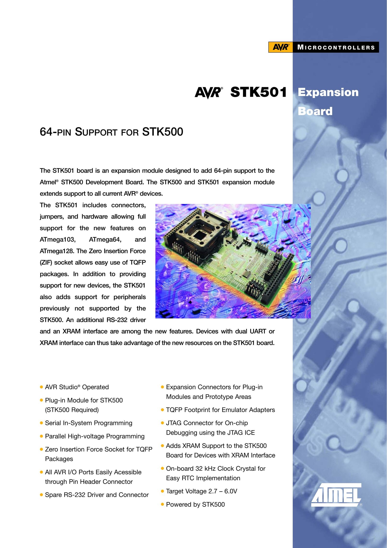Atmel STK501 Computer Hardware User Manual
