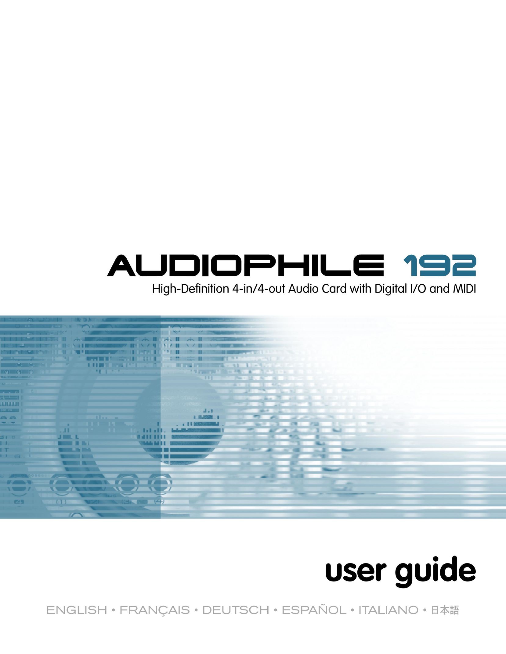 Audiophile Systems 192 Computer Hardware User Manual