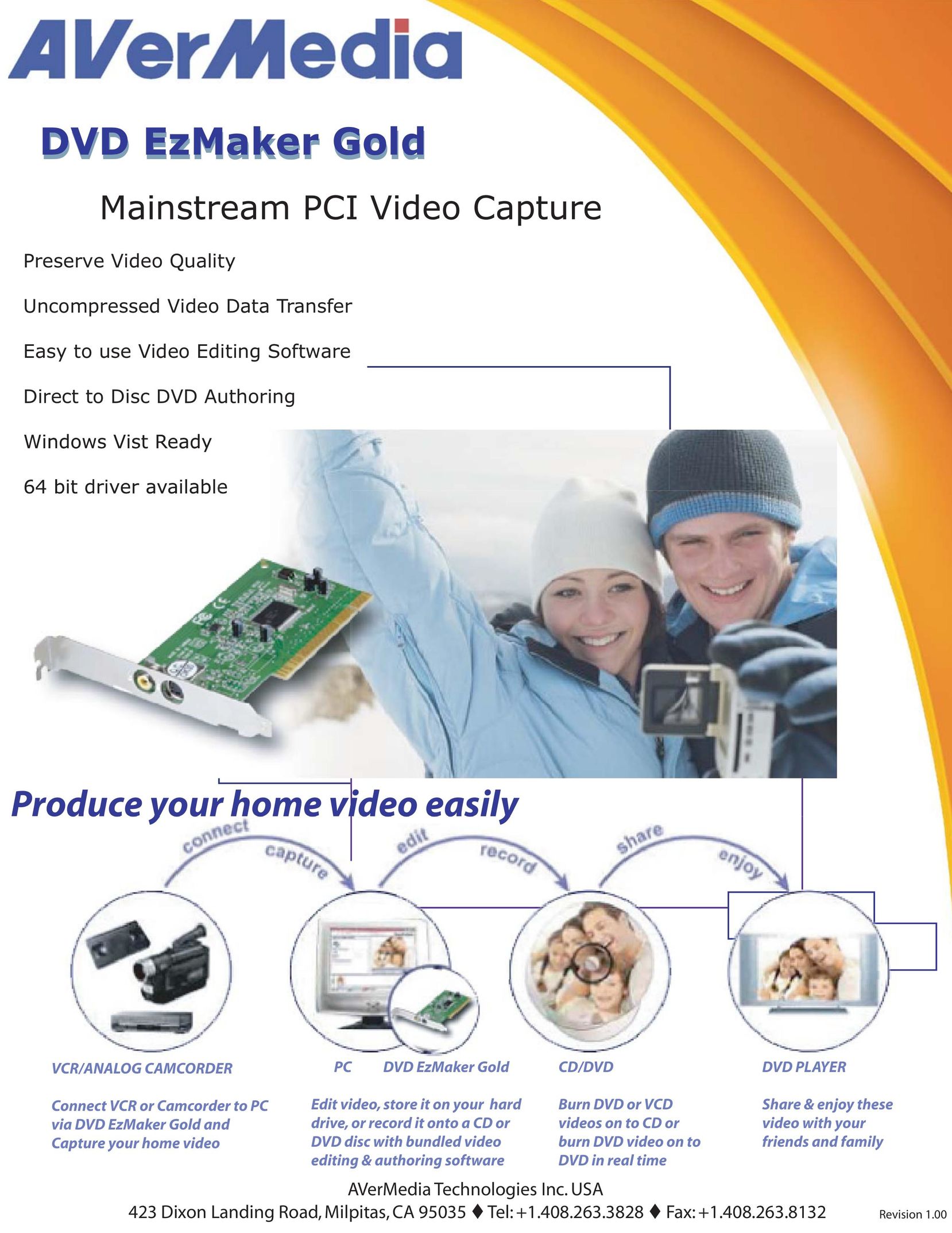 AVerMedia Technologies Mainstream PCI Video Capture Computer Hardware User Manual