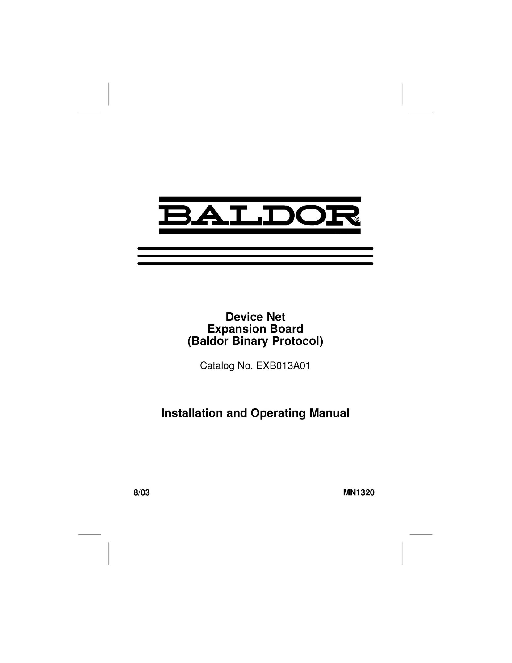 Baldor Device Net Expansion Board Computer Hardware User Manual