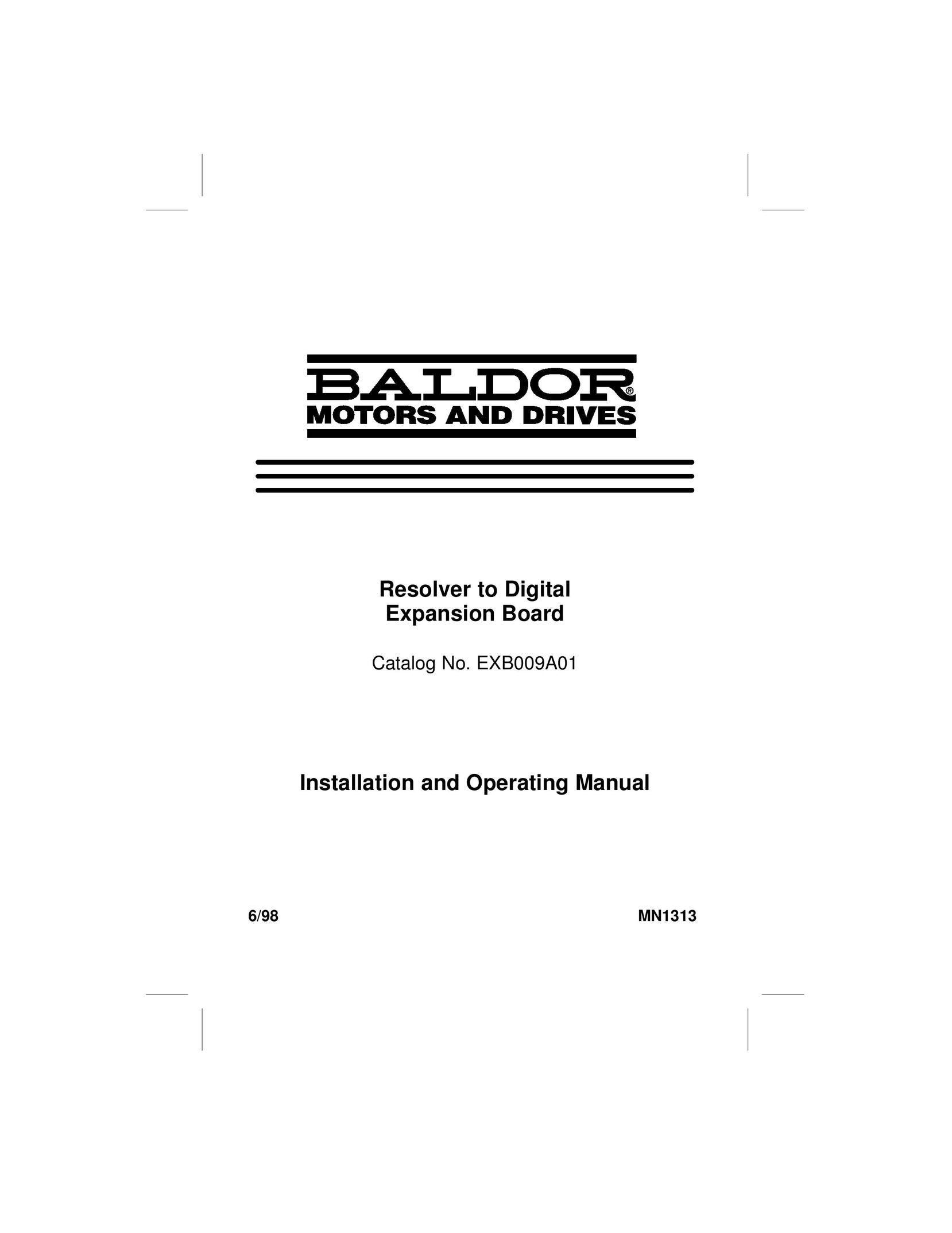 Baldor Resolver to Digital Expansion Board Computer Hardware User Manual