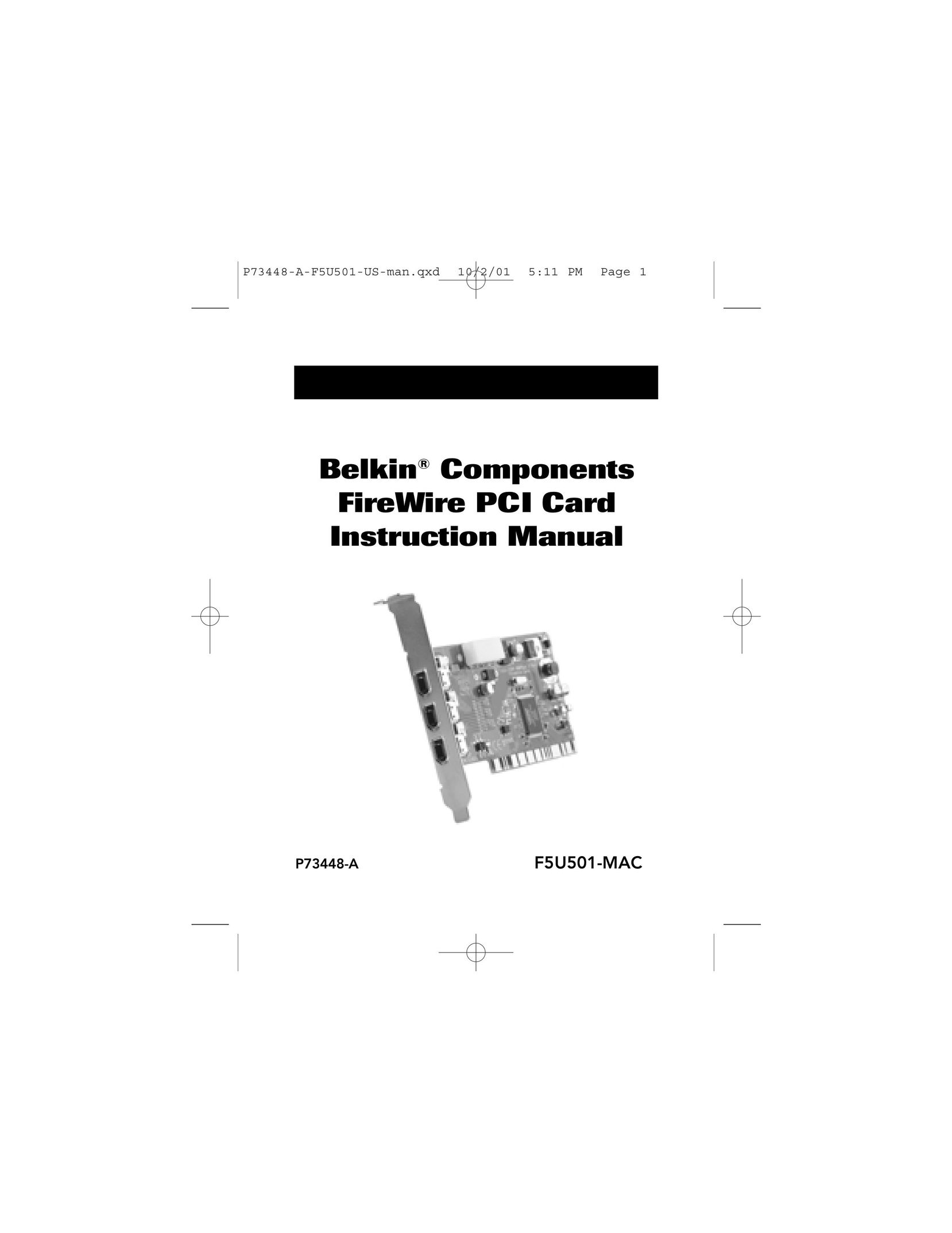 Belkin F5U501-MAC Computer Hardware User Manual