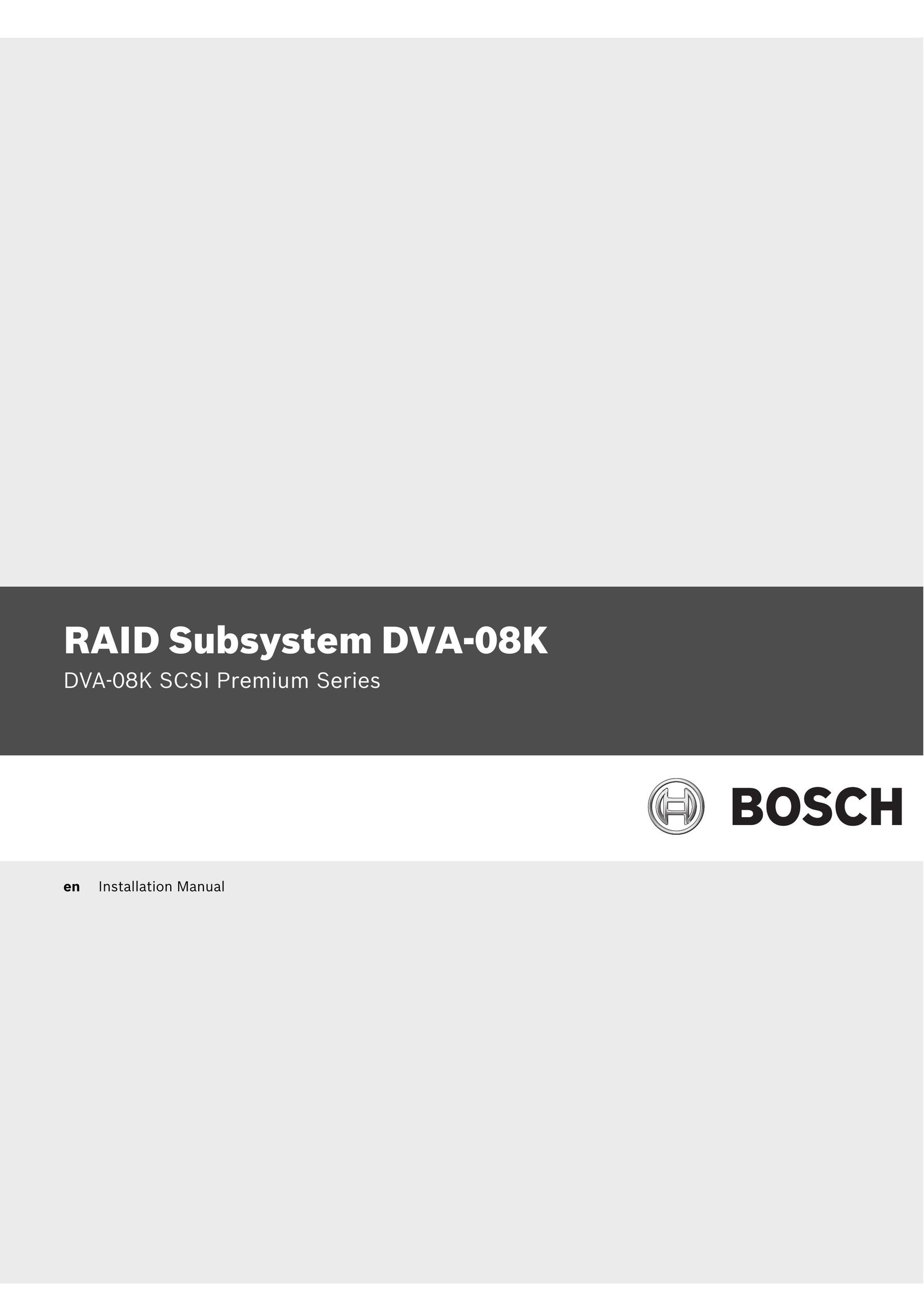 Bosch Appliances DVA-08K Computer Hardware User Manual