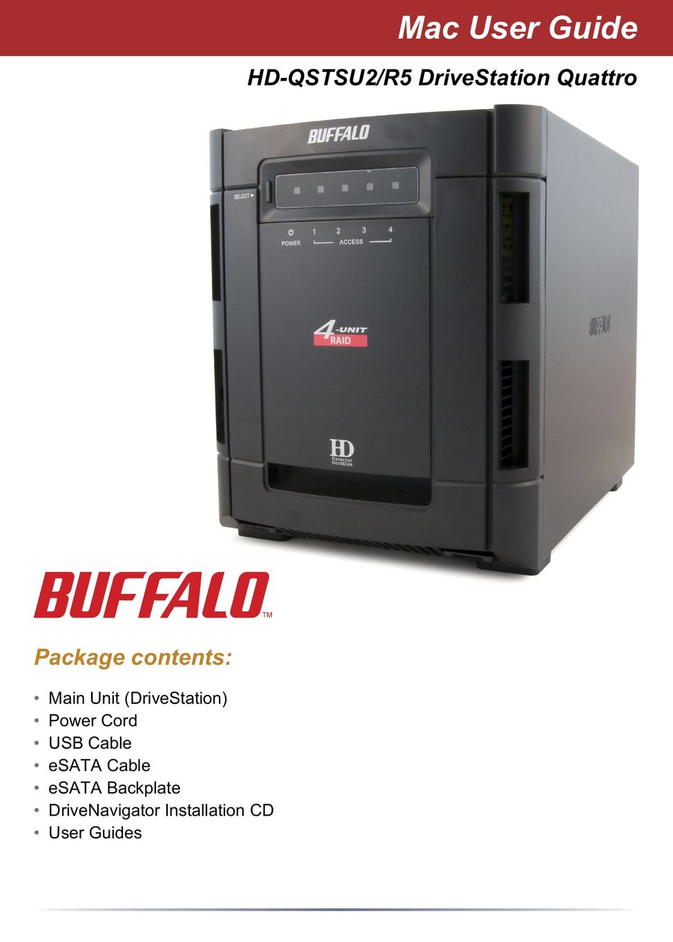 Buffalo Technology HD-QSTSU2 Computer Hardware User Manual