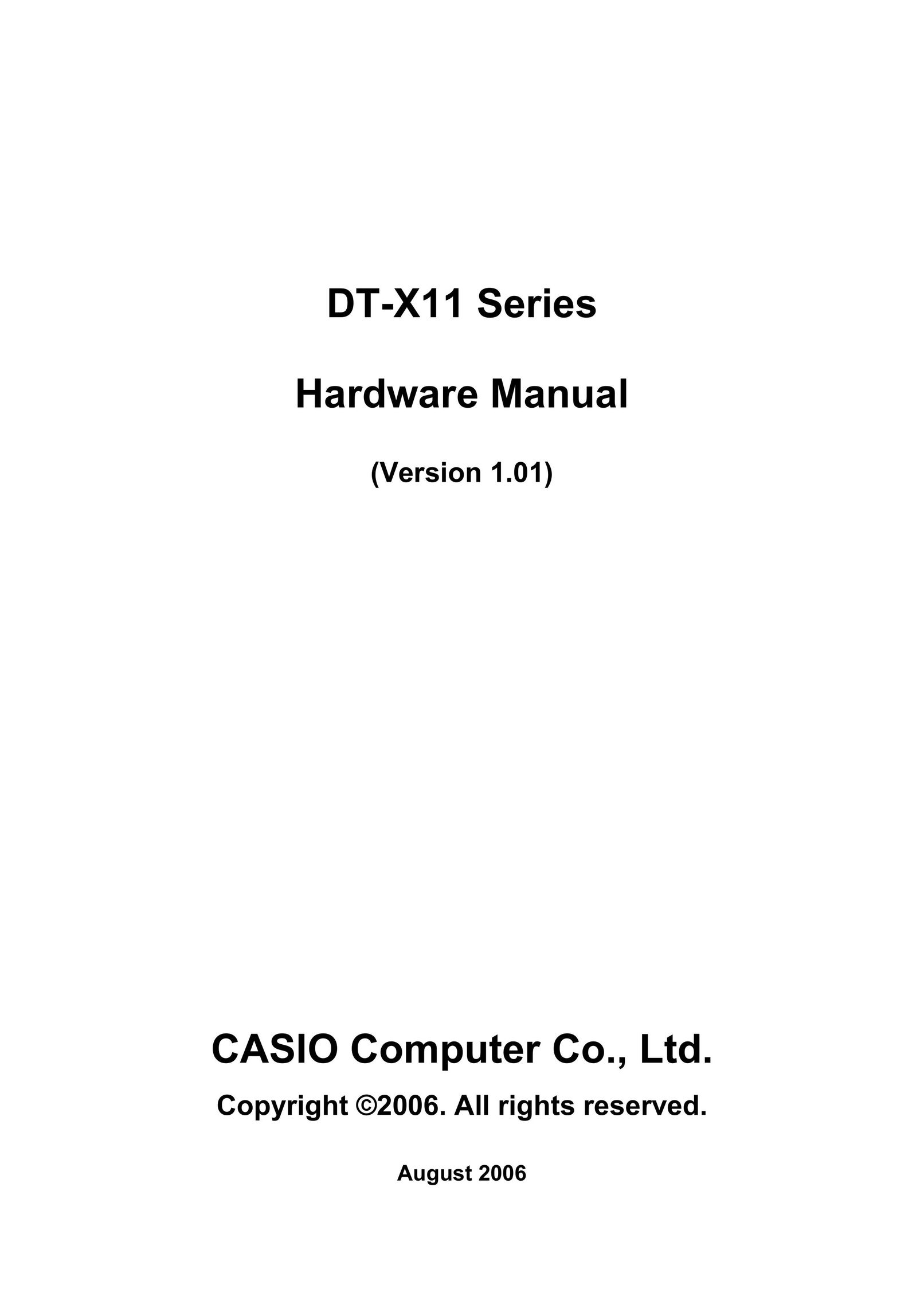 Casio DT-X11 Series Computer Hardware User Manual