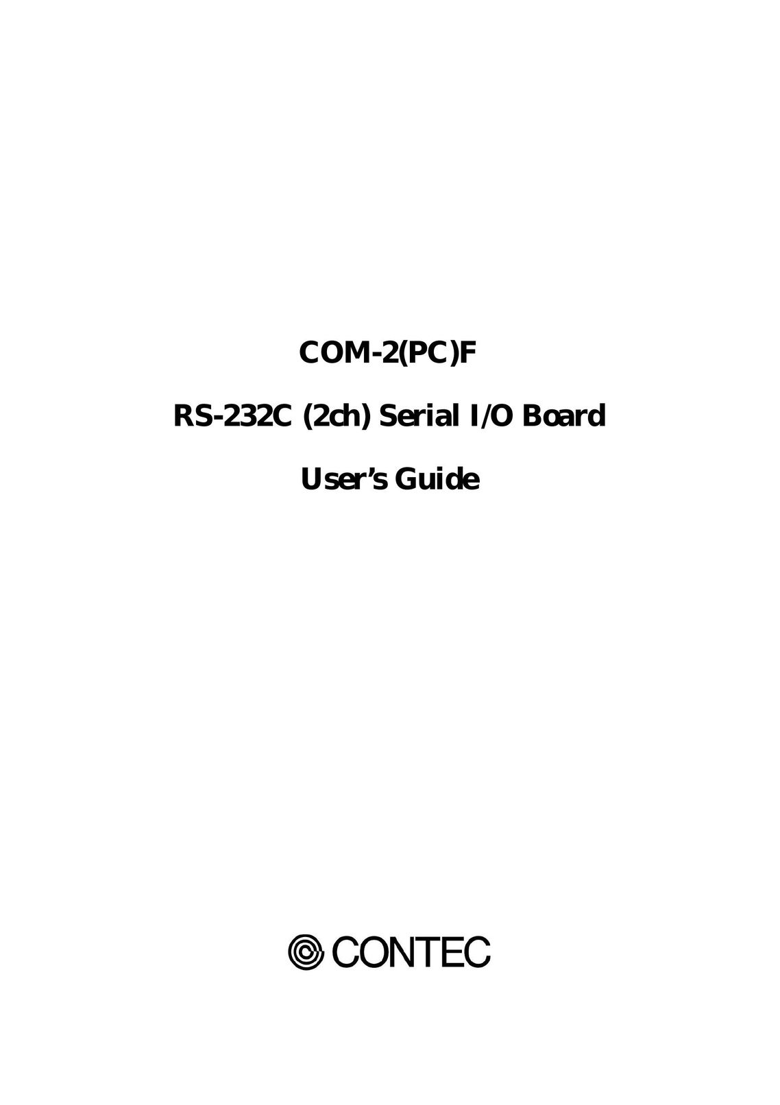 Compaq COM-2(PC)F Computer Hardware User Manual