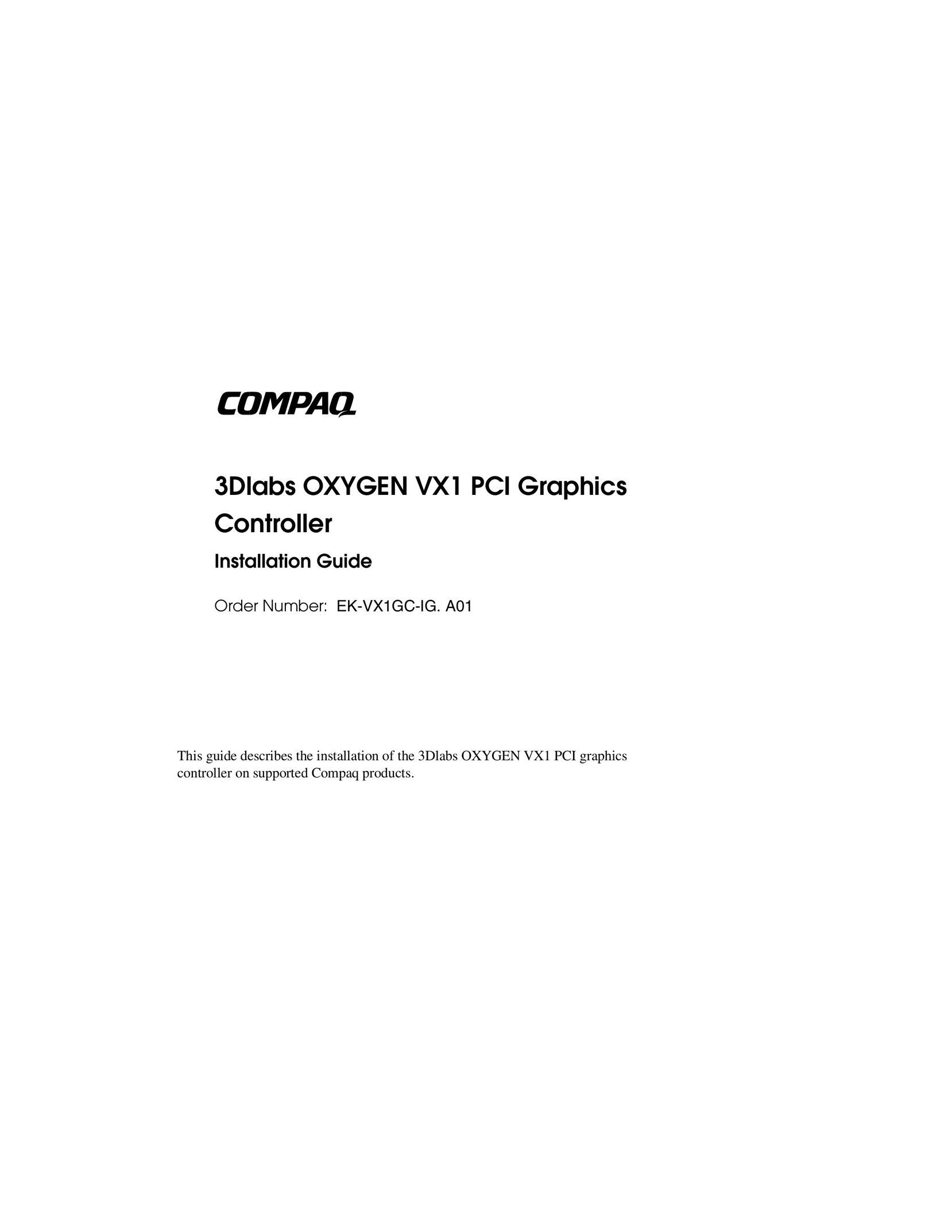 Compaq VX1 Computer Hardware User Manual