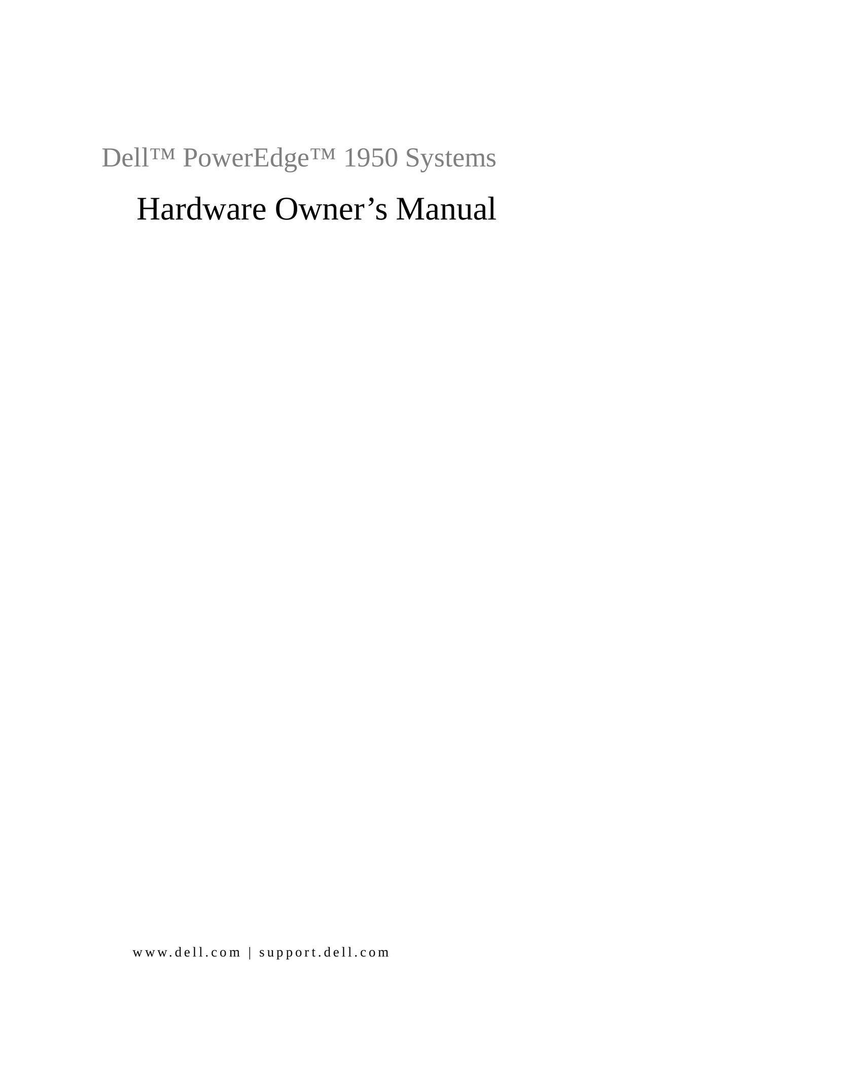 Dell 1950 Computer Hardware User Manual