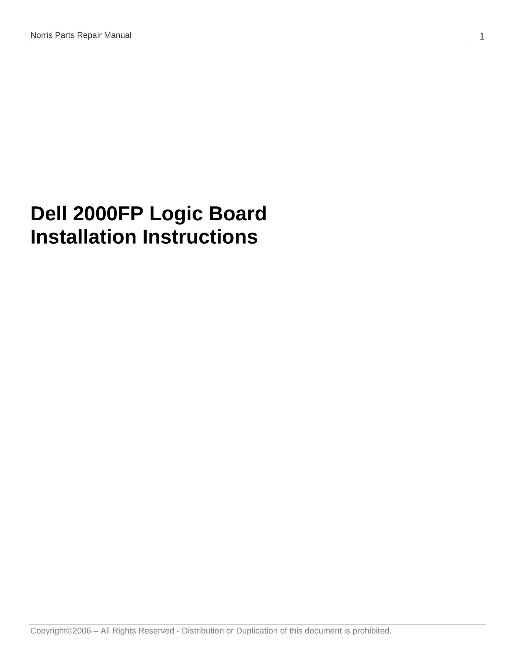Dell 2000FP Computer Hardware User Manual