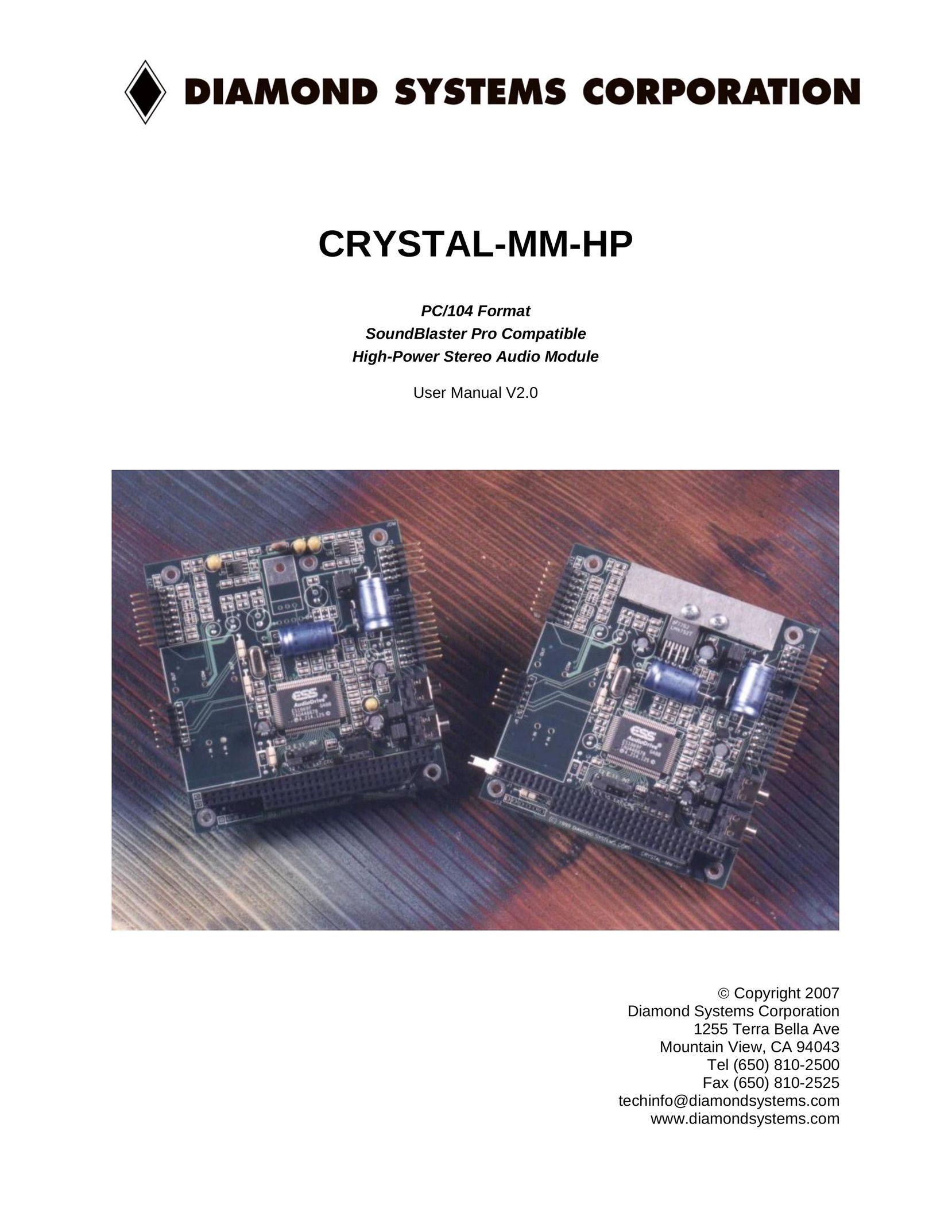 Diamond Systems MM-HP Computer Hardware User Manual