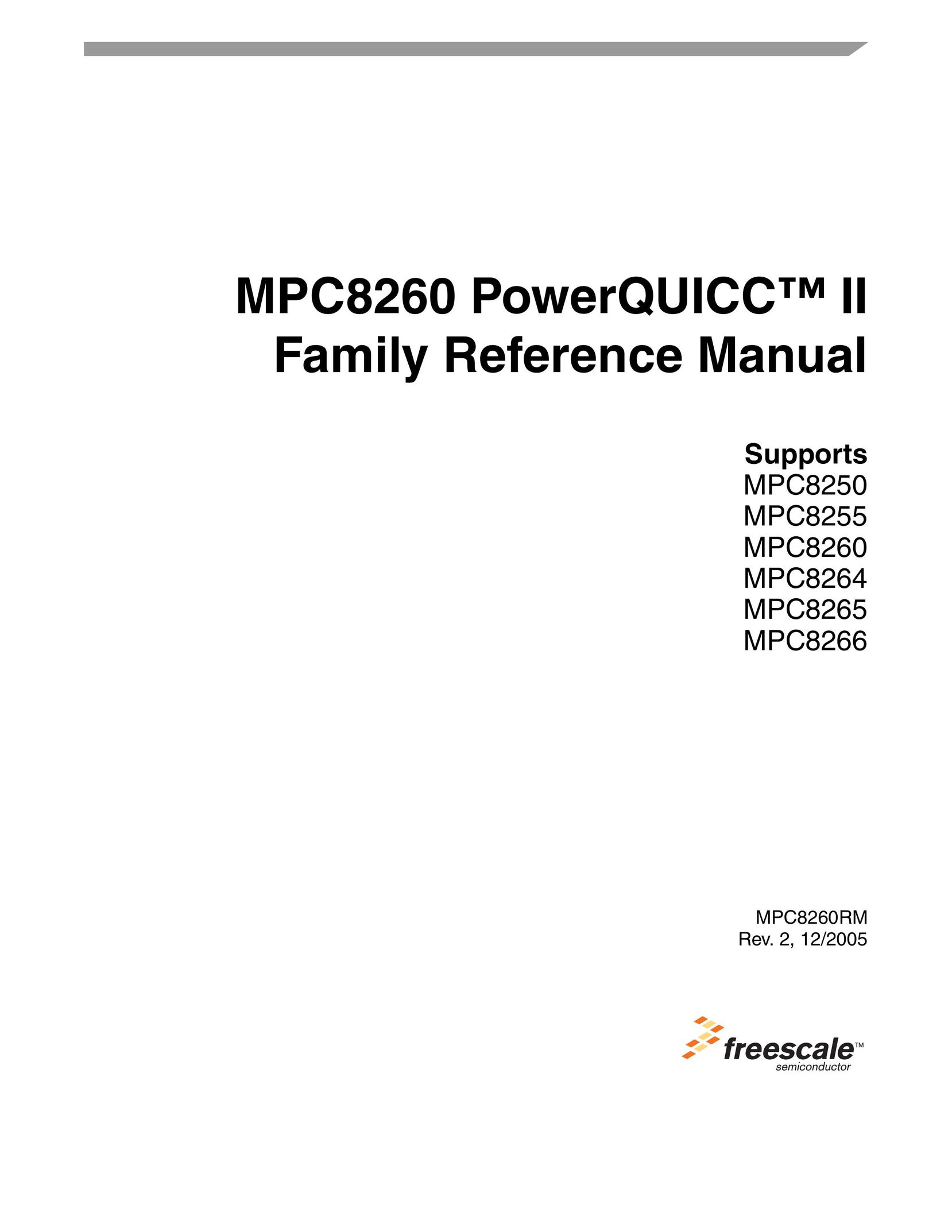 Freescale Semiconductor MPC8260 Computer Hardware User Manual