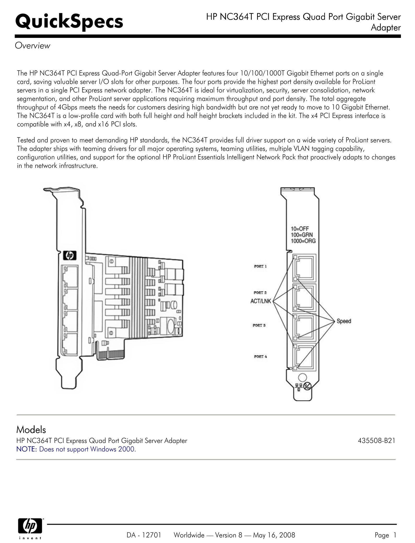 HP (Hewlett-Packard) 435508-B21 Computer Hardware User Manual