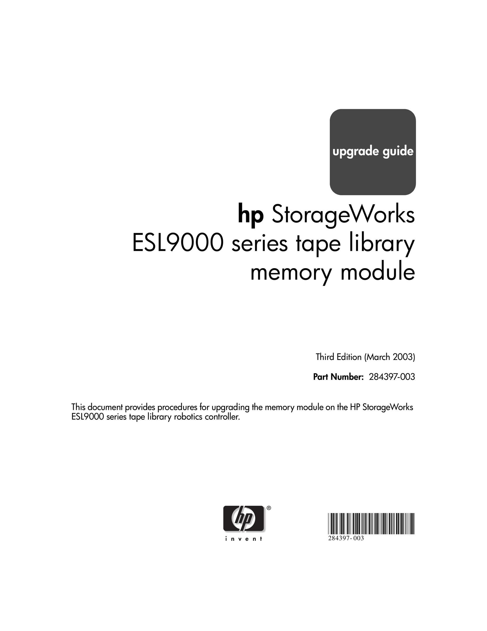 HP (Hewlett-Packard) ESL9000 Computer Hardware User Manual