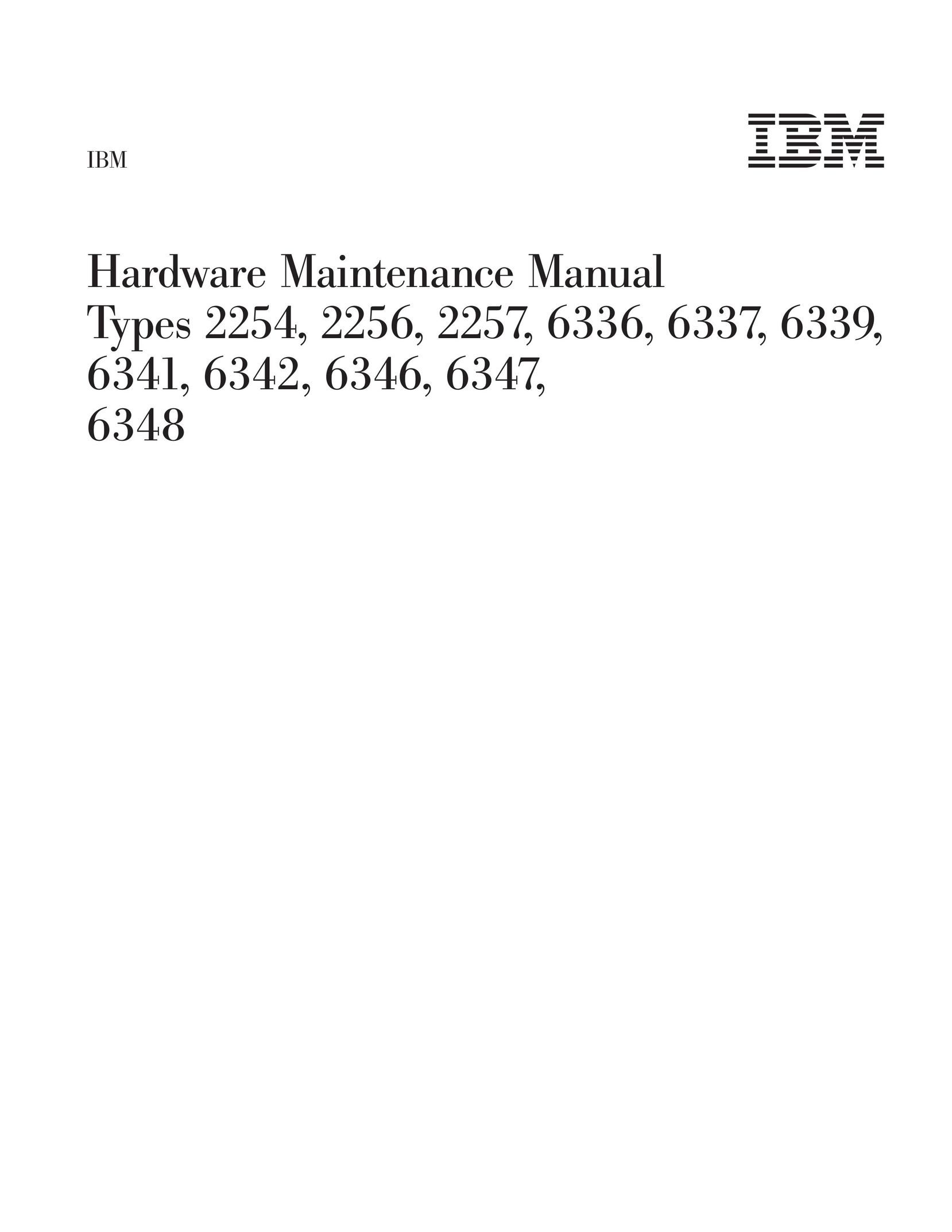 IBM 2254 Computer Hardware User Manual