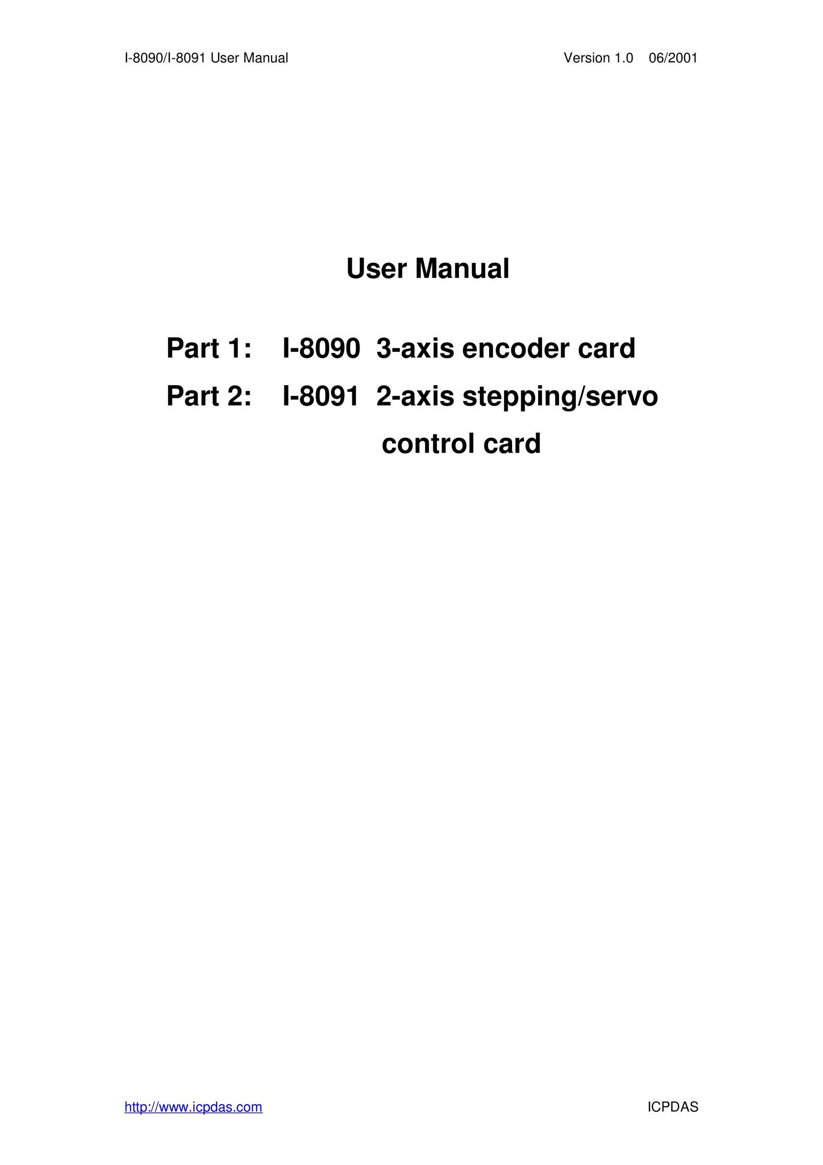 ICP DAS USA 3-axis encoder card, 2-axis stepping/servo Computer Hardware User Manual