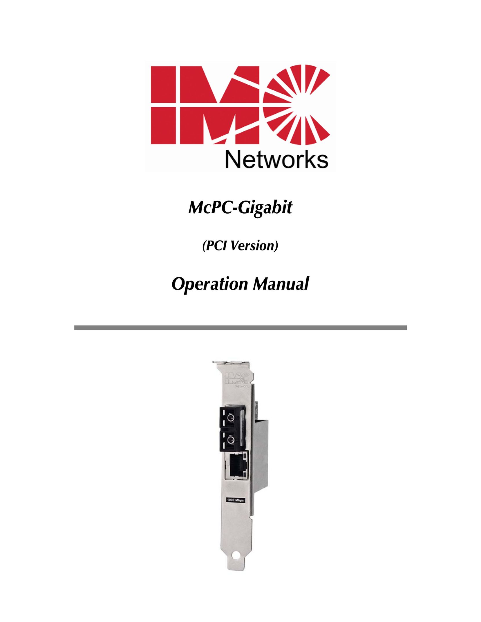 IMC Networks McPc-Gigabit Computer Hardware User Manual