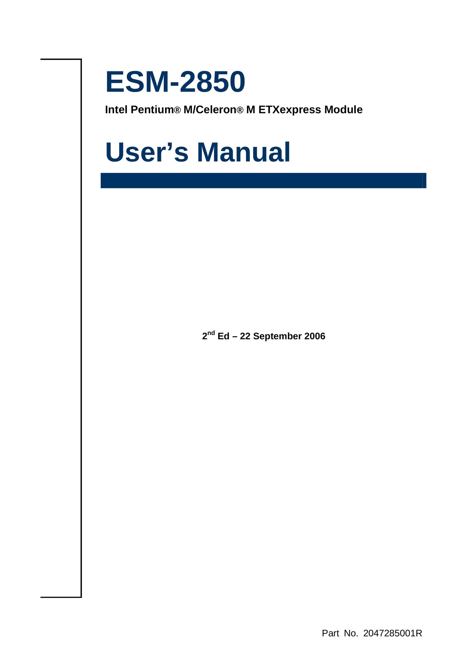 Intel 2047285001R Computer Hardware User Manual