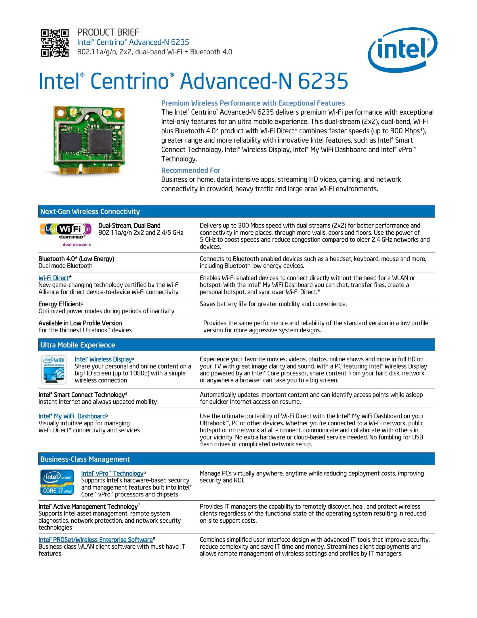 Intel 6235ANHMWWB Computer Hardware User Manual