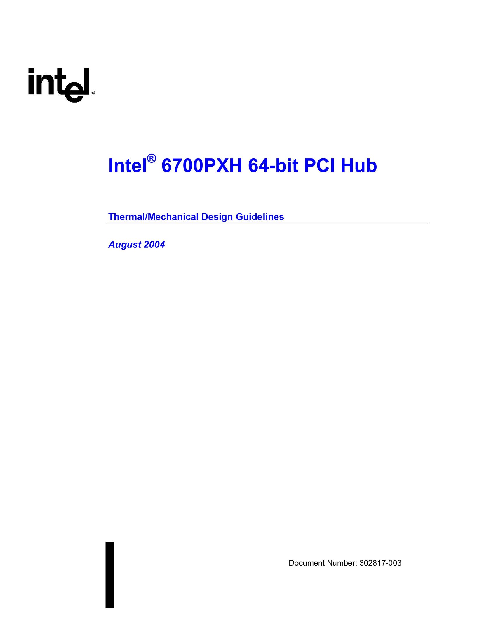 Intel 6700PXH Computer Hardware User Manual