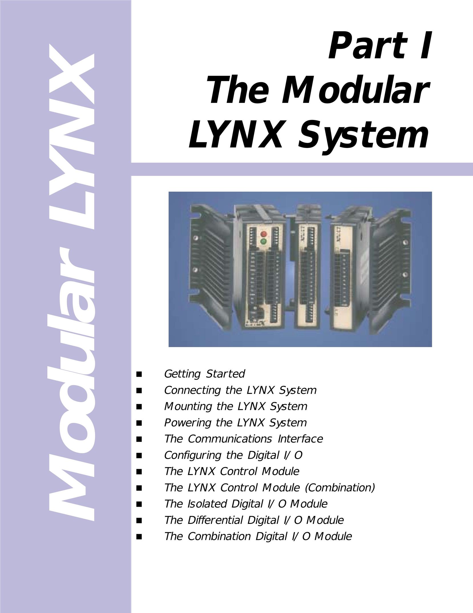 Intelligent Motion Systems Modular LYNX System Computer Hardware User Manual
