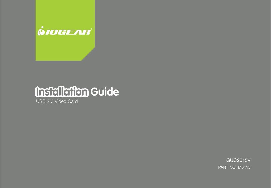 IOGear GUC2015V Computer Hardware User Manual