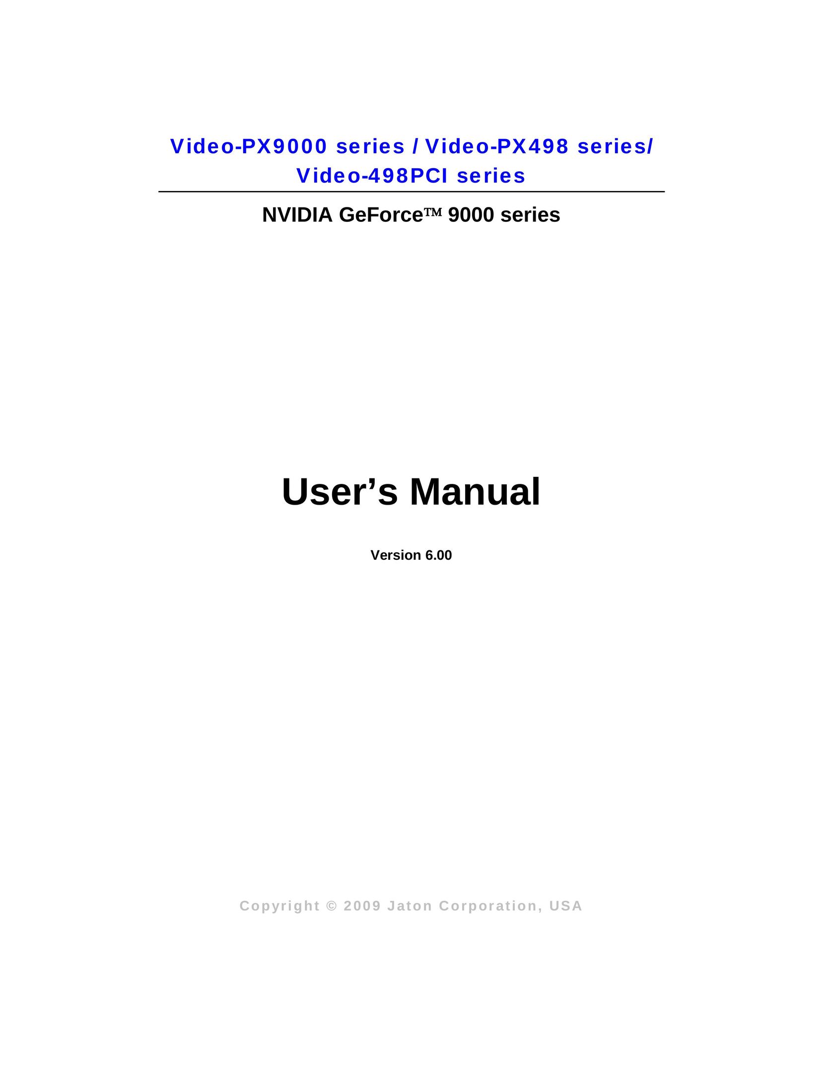 Jaton VIDEO498PCITWIN Computer Hardware User Manual