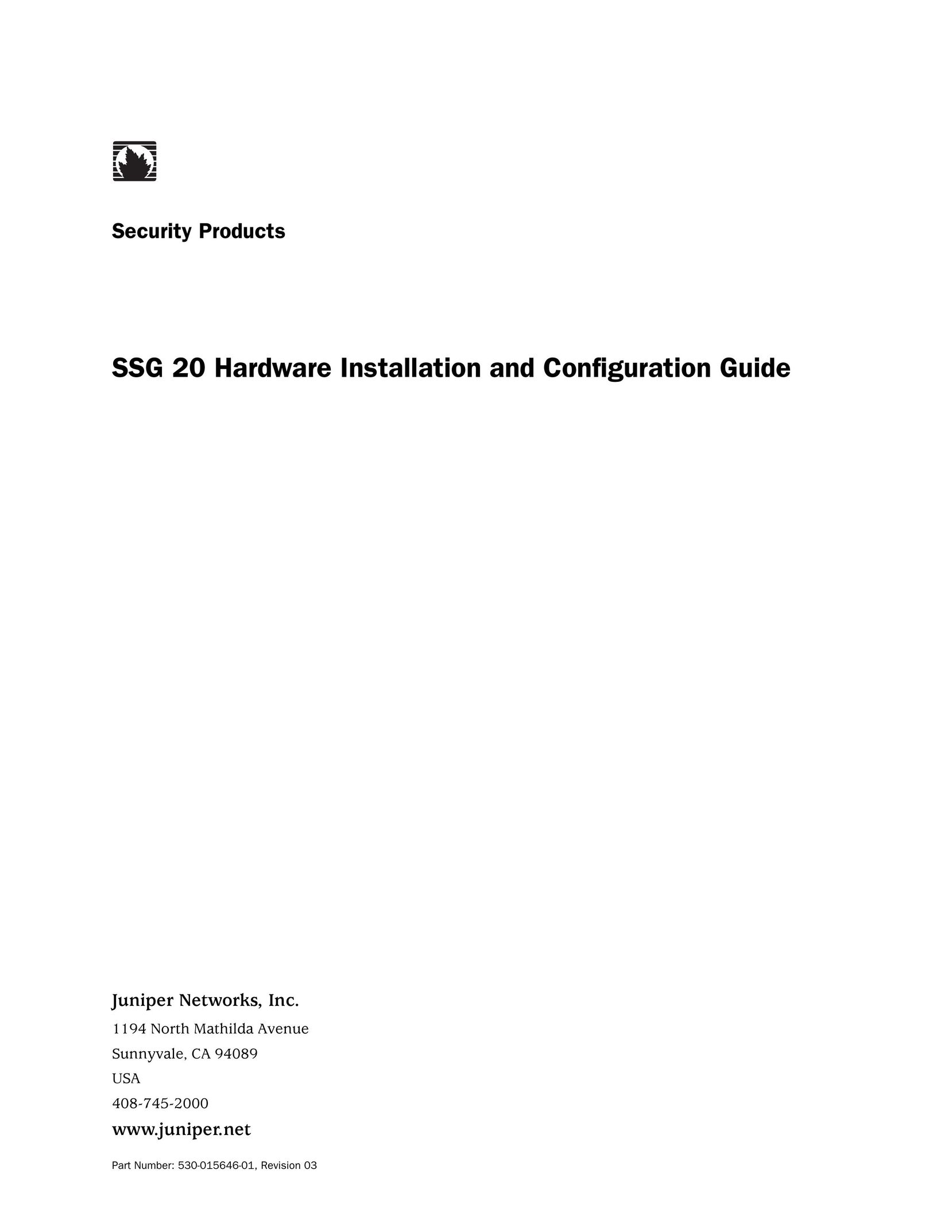 Juniper Networks SSG 20 Computer Hardware User Manual