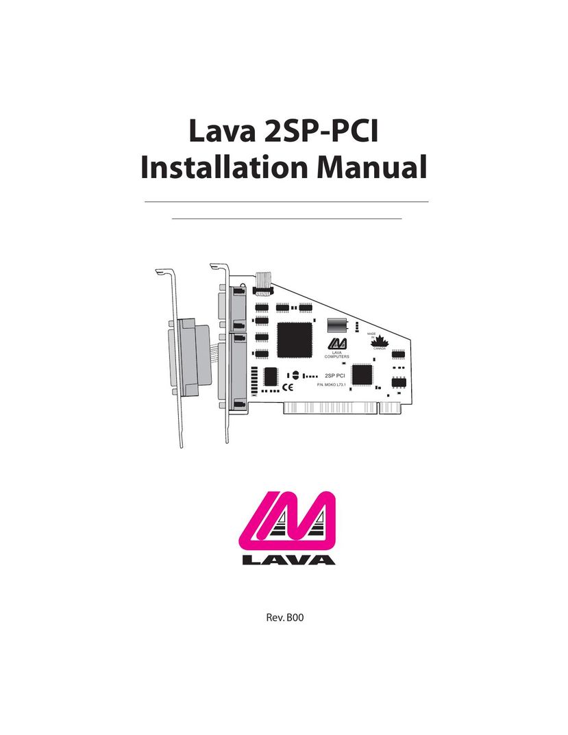 Lava Computer 2SP-PCI Computer Hardware User Manual