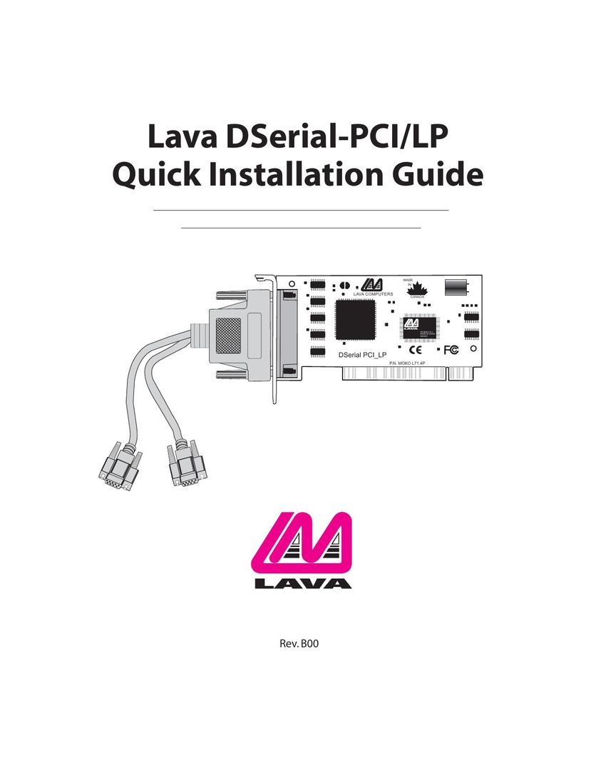 Lava Computer DSerial-PCI/LP Card Computer Hardware User Manual
