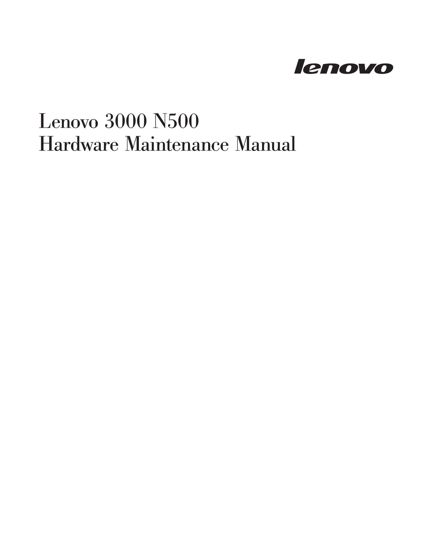 Lenovo 3000 N500 Computer Hardware User Manual